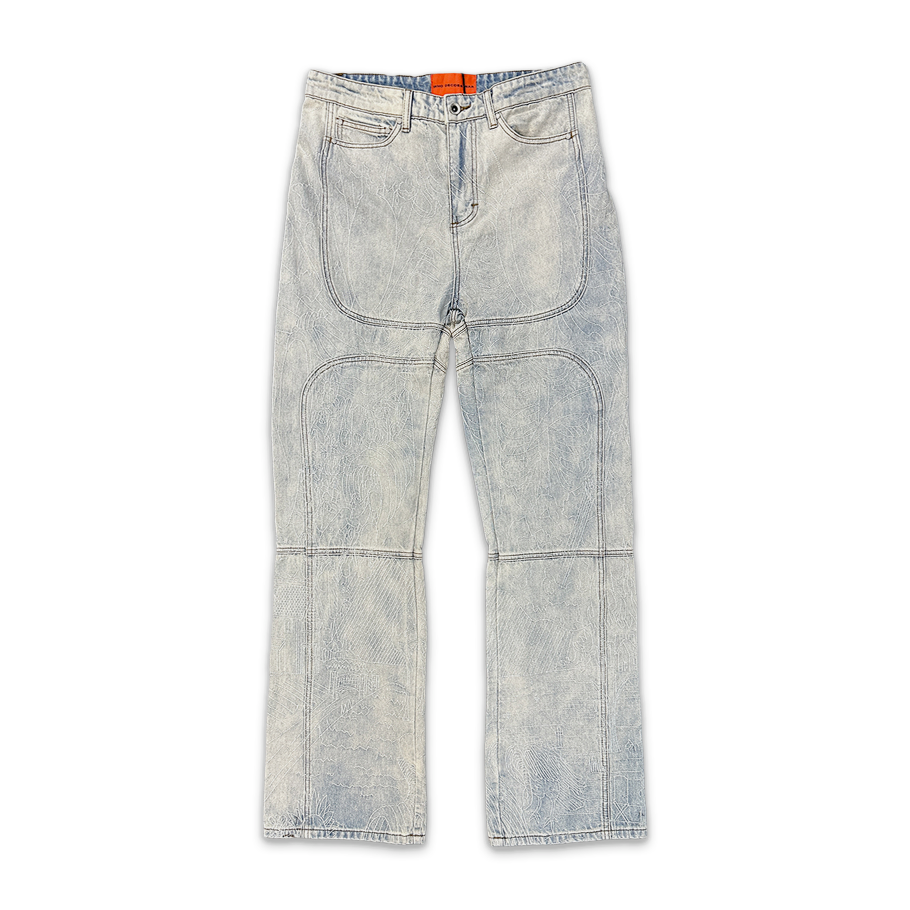 Who Decides War, MRDR BRAVADO  Duality Embroidered Signature Denim "Sky"