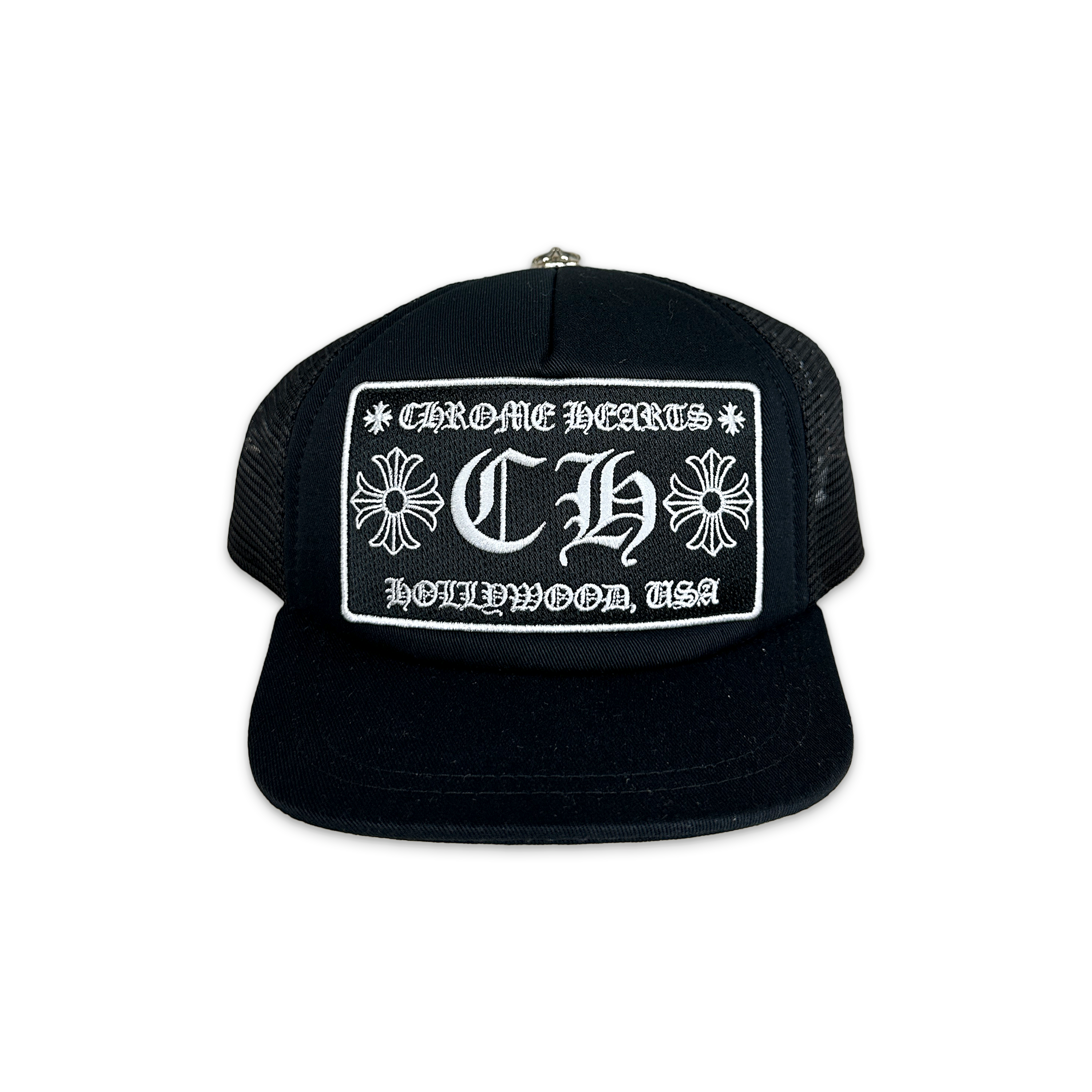Chrome Hearts, Kids CH Hollywood Trucker Hat "Black"
