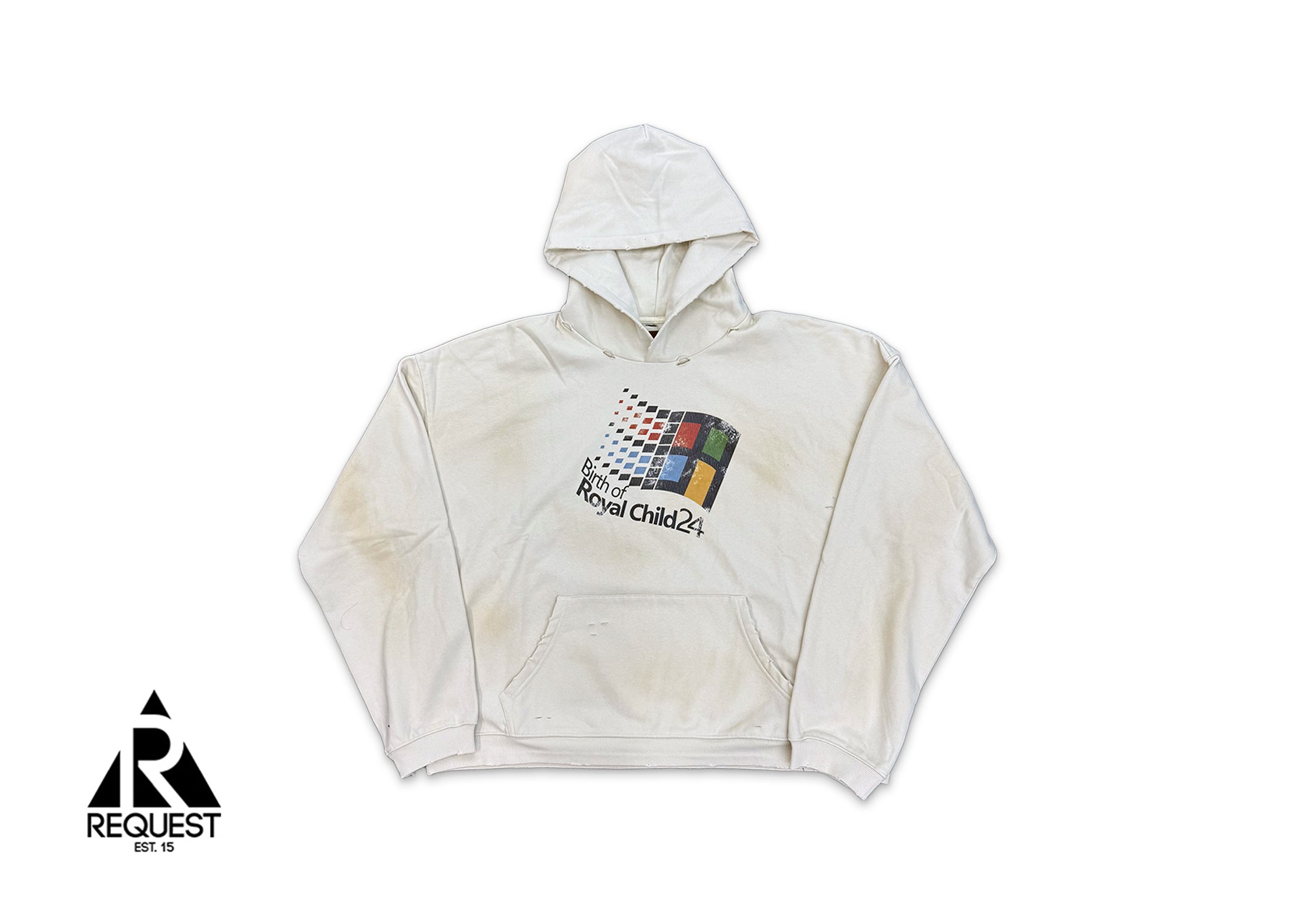 Windows 24 Distressed Hoodie "White"