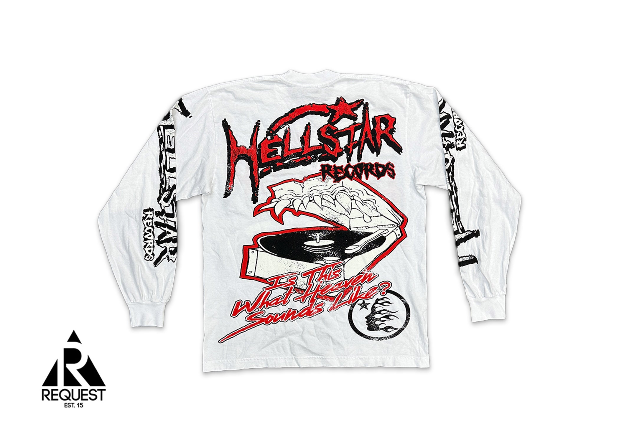 HellStar Long Sleeve Tee “White Hellstar Records”