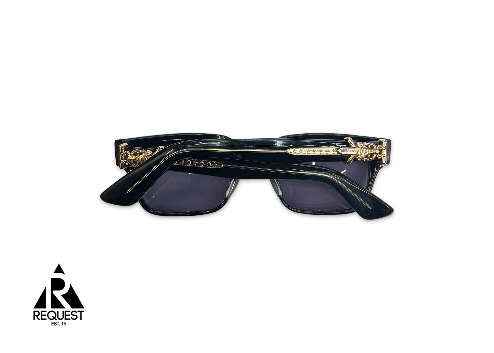 Chrome Hearts Vagillionaire Glasses "Black/Gold"