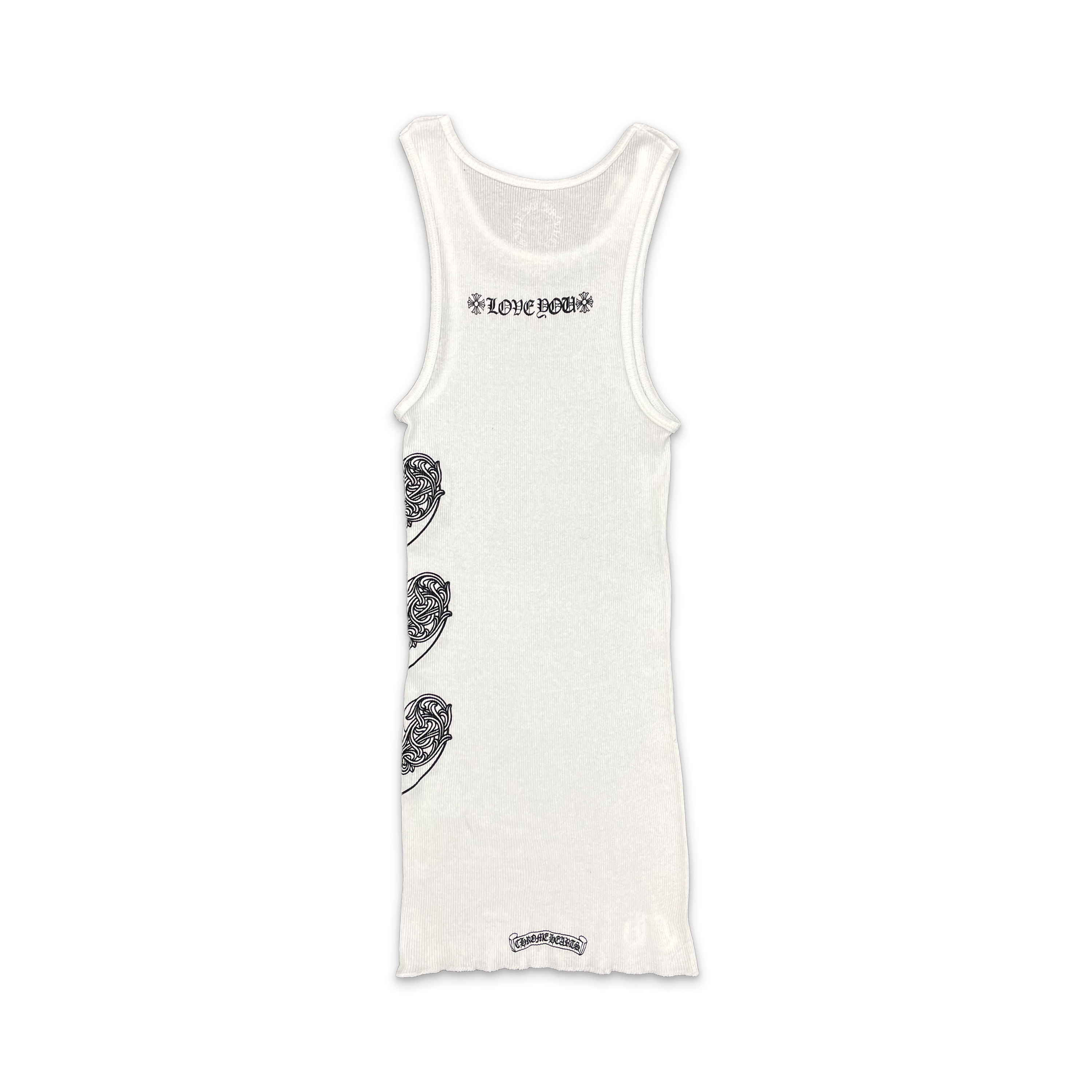 在庫少◆入手困難♪【CHROME HEARTS】Love You リブ tank top Chrome Hearts Love You Rib Tank White Men's - SS25 - US