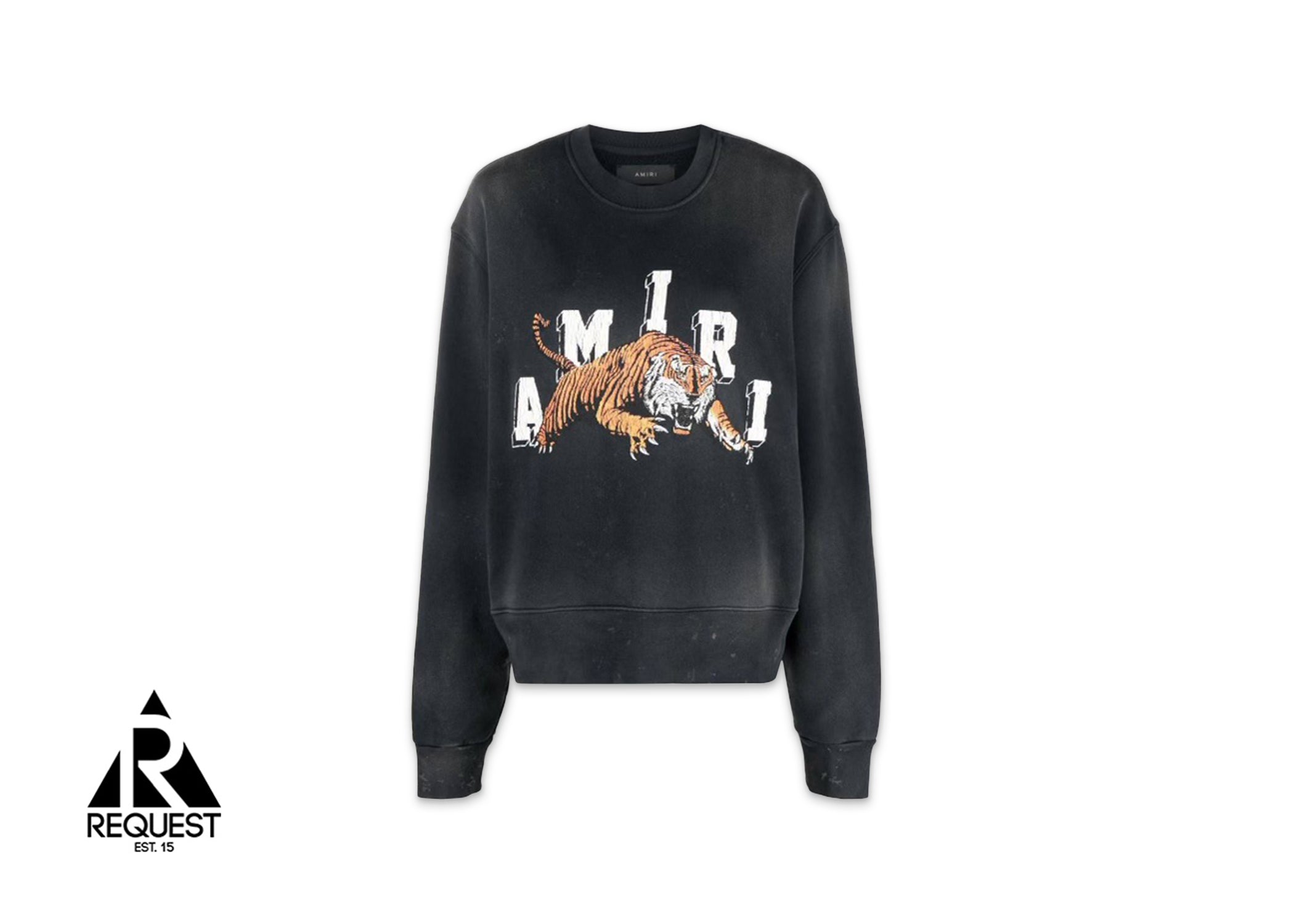 Amiri Vintage Tiger Print Crewneck "Black"