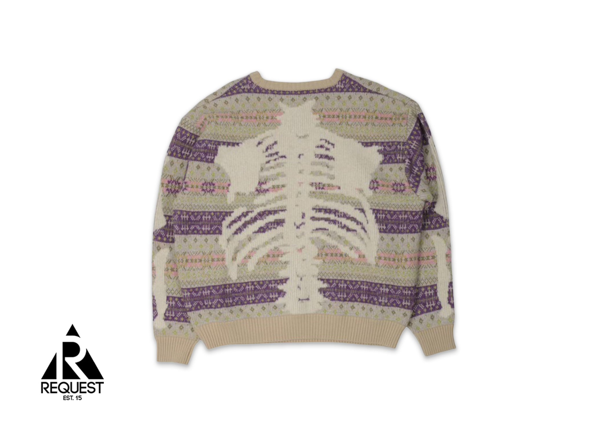 Kapital Intarsia Fair Isle Skeleton Sweater "Purple"