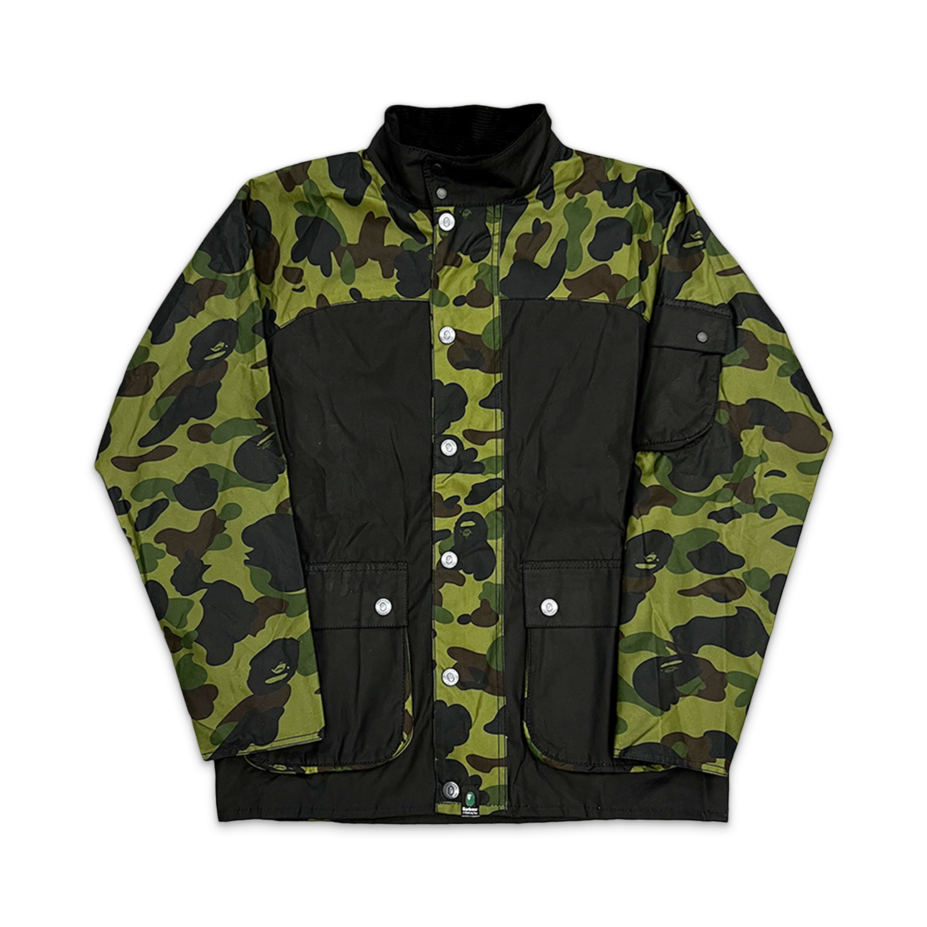 A Bathing Ape (BAPE), BAPE x Barbour 1st Camo International Rain Jacket "Green"