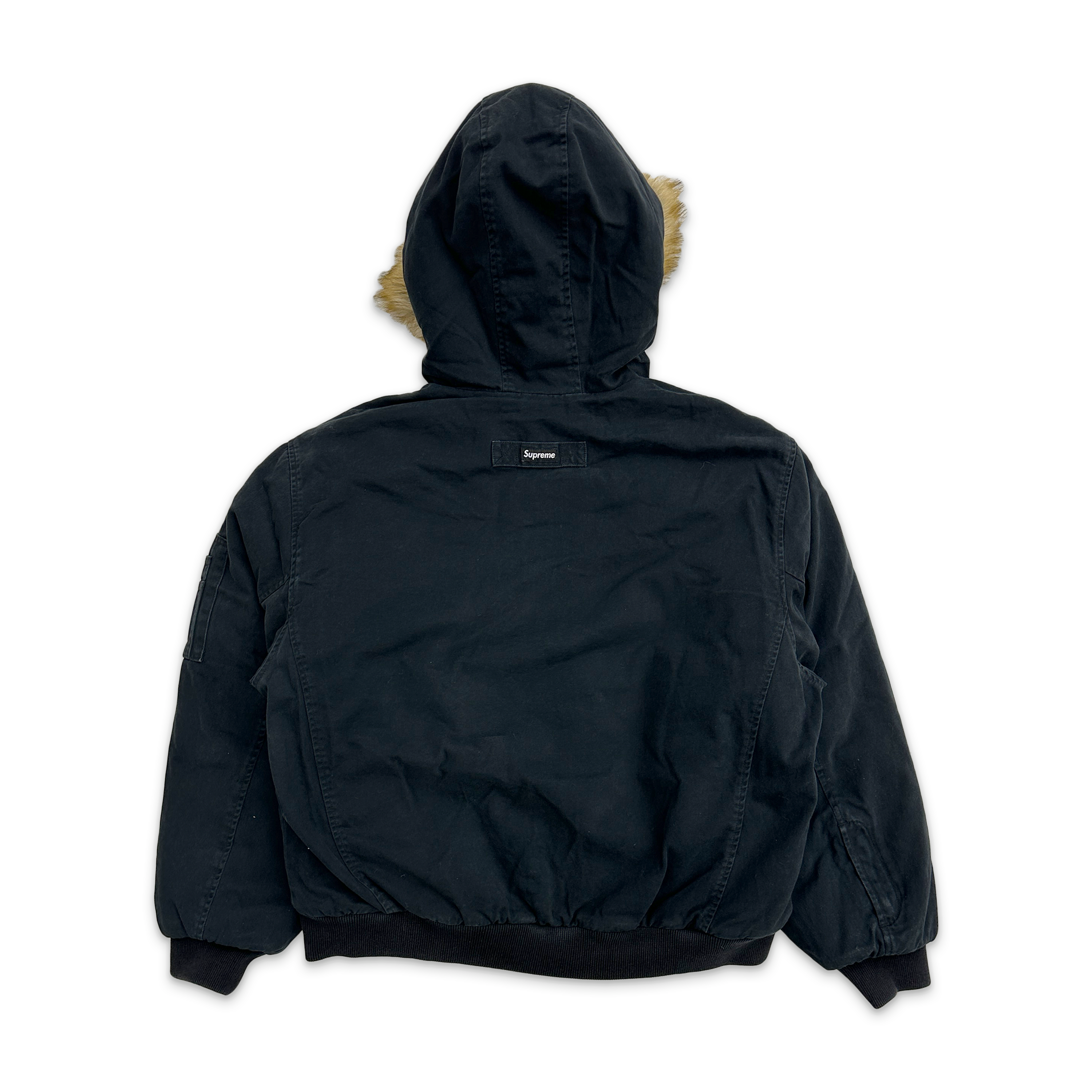 Supreme, Reversible Faux Fur Hooded Work Jacket SS26 "Black"
