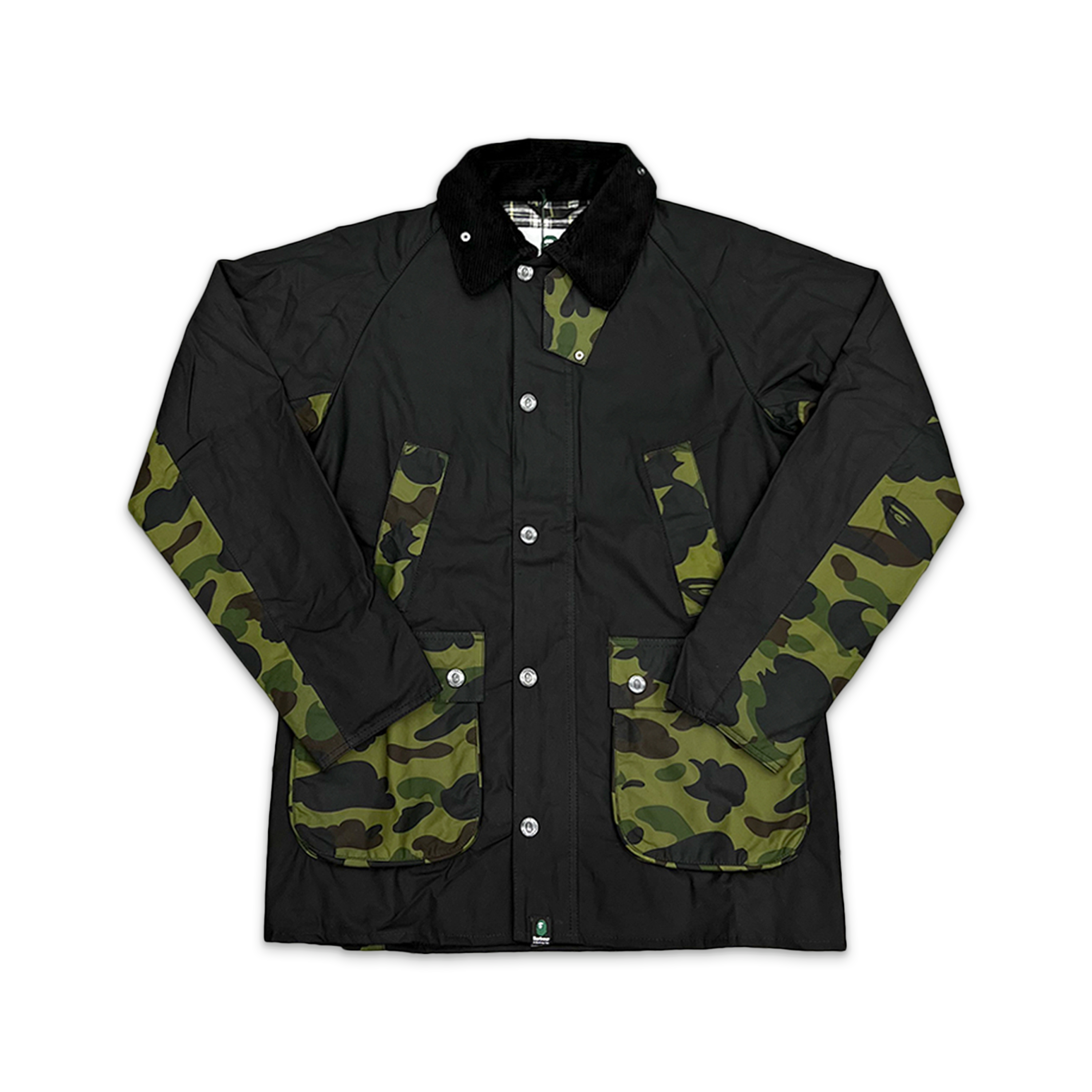A Bathing Ape (BAPE), BAPE x Barbour 1st Camo Bedale Jacket "Black"