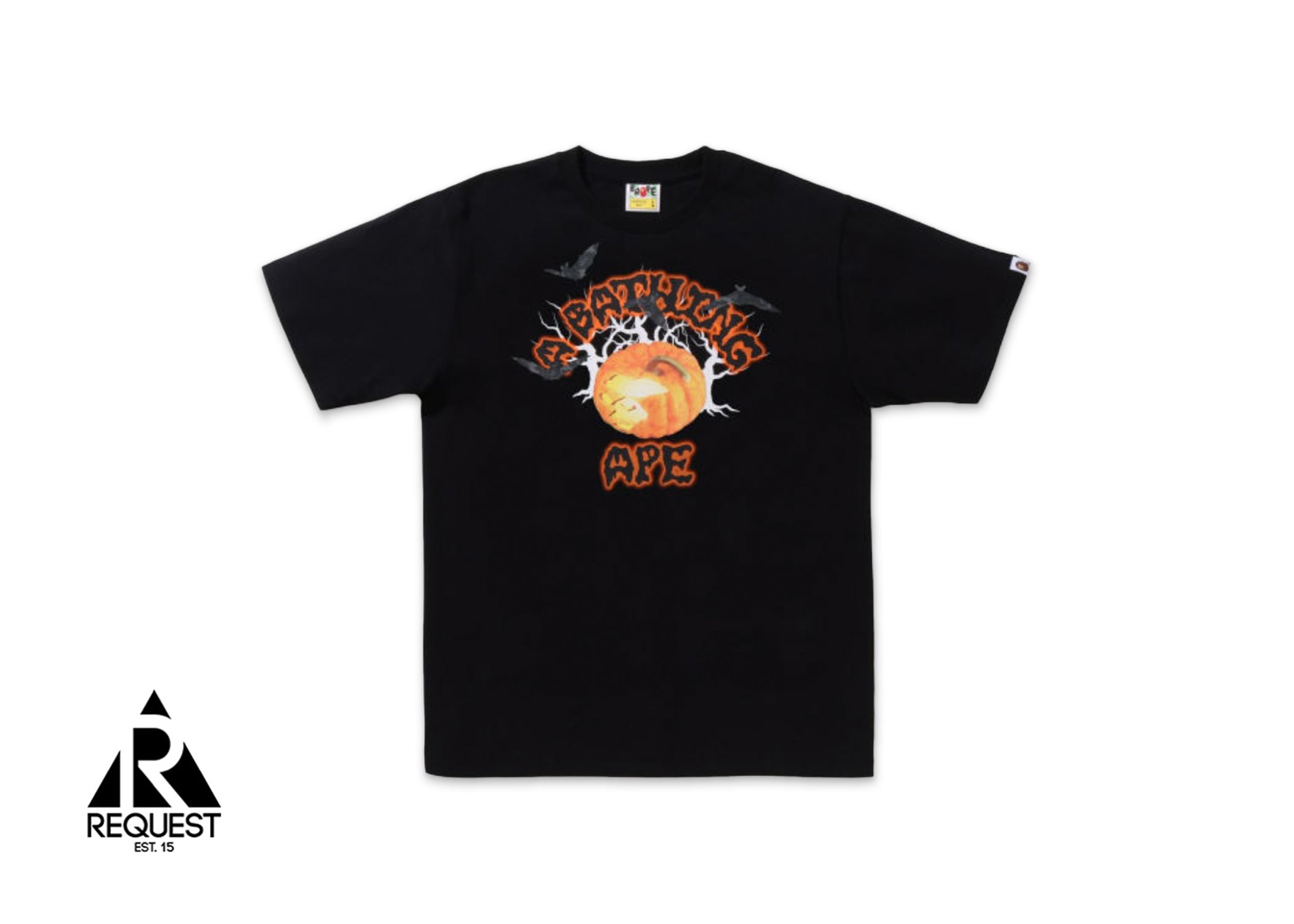 A Bathing Ape BAPE Halloween Jack O' Lantern College Tee "Black"