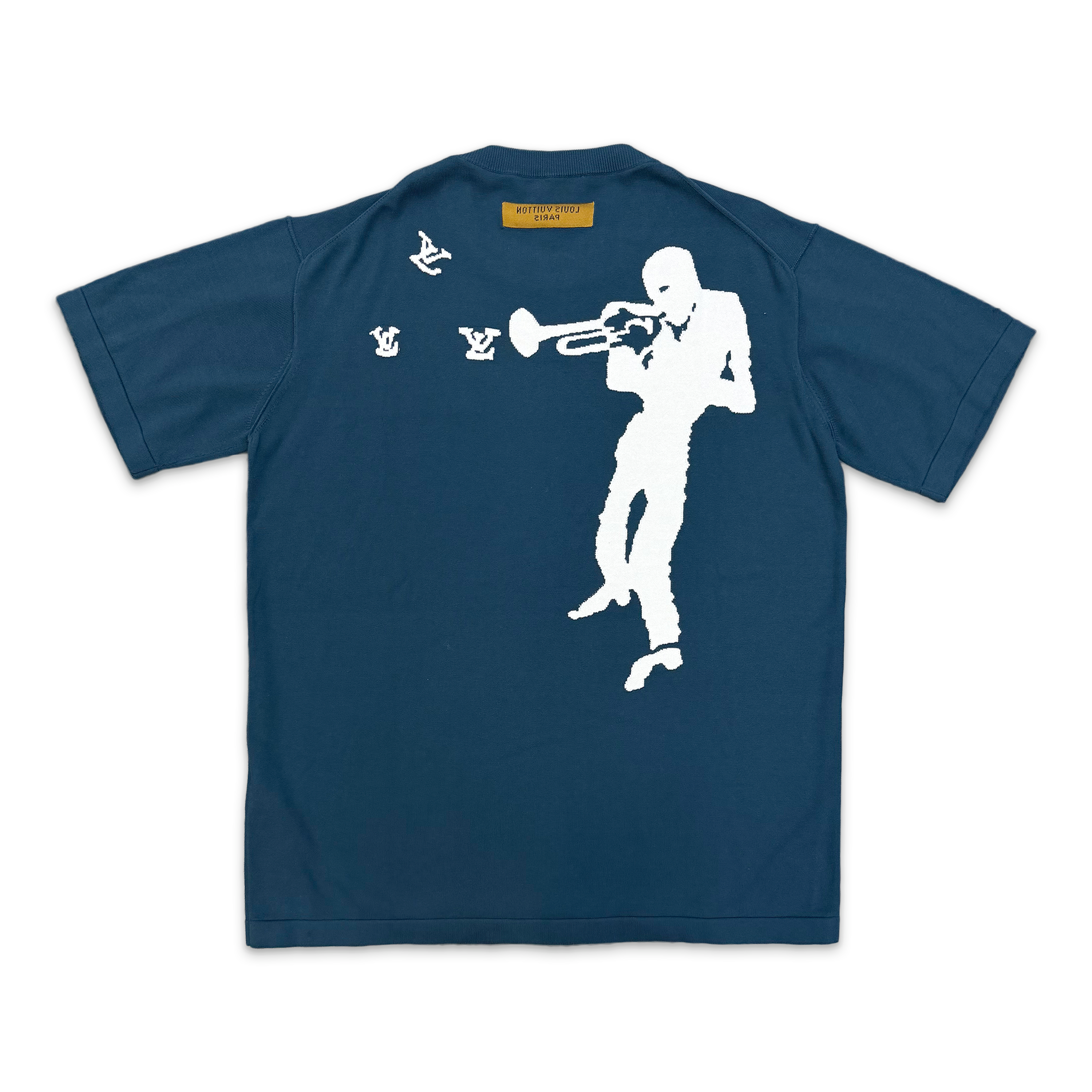 Louis Vuitton, Jazz Trumpeter Signature Crewneck Tee "Teal"