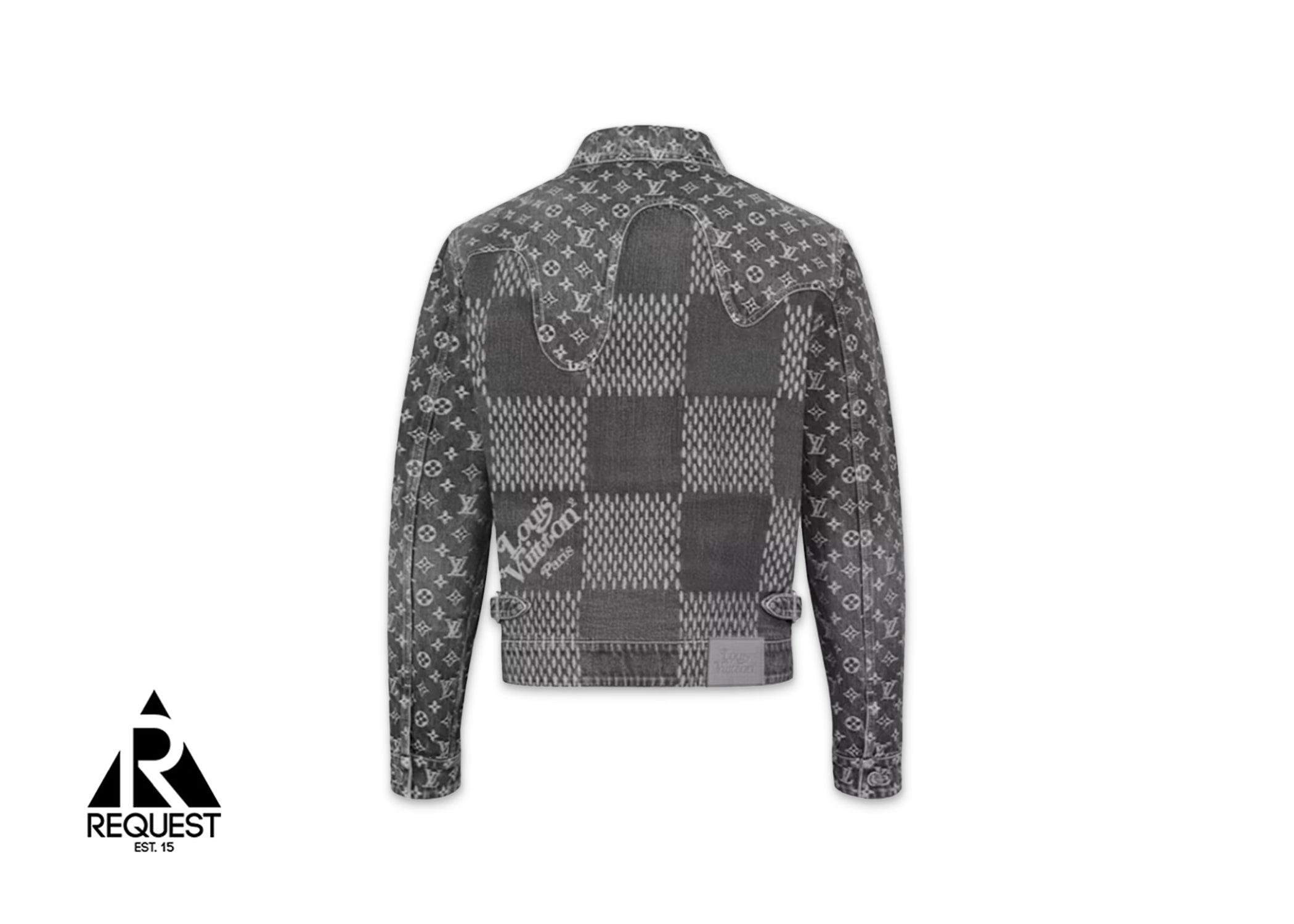 Louis Vuitton x Nigo Giant Damier Waves MNGM Denim Jacket "Black"