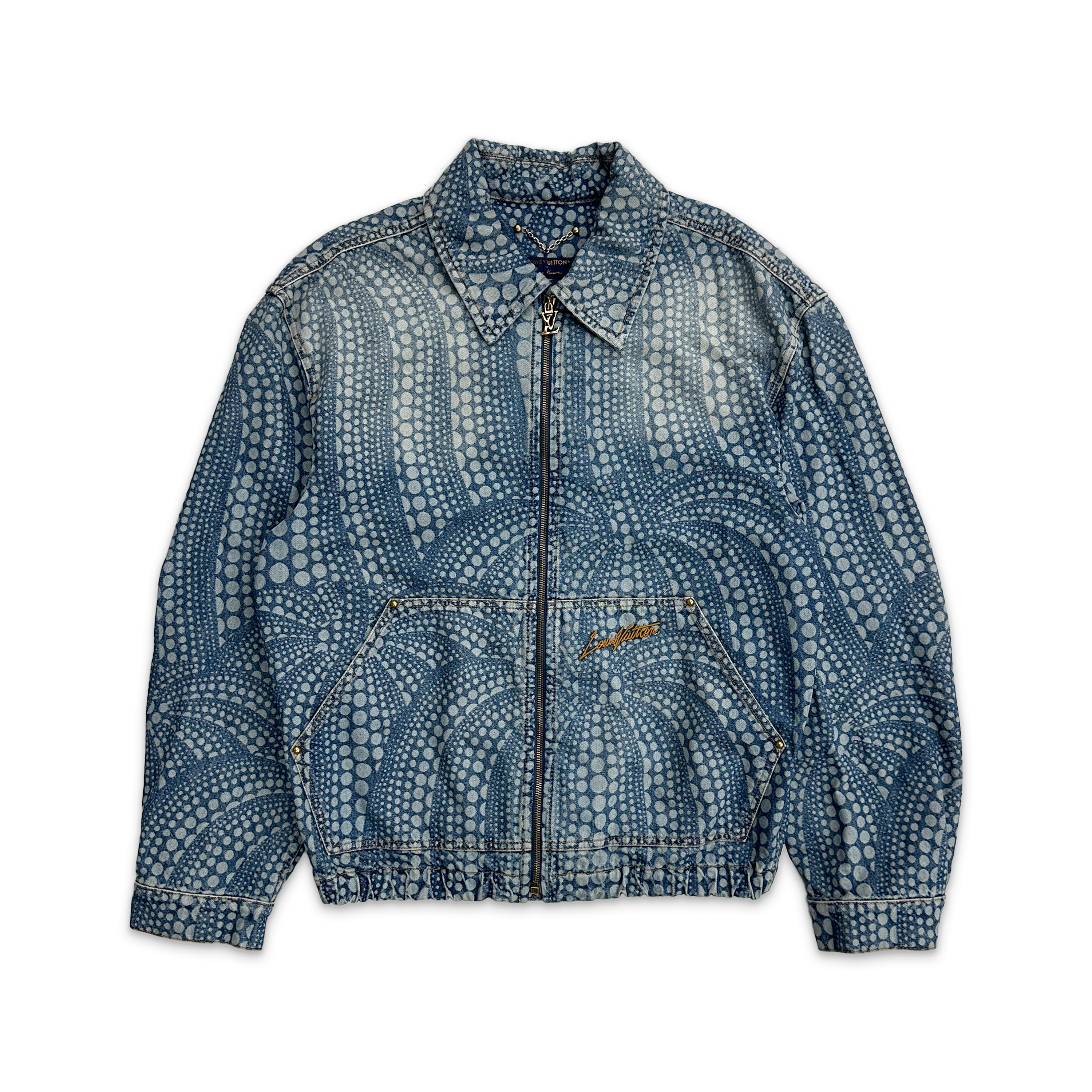 Louis Vuitton, x Yayoi Kusama All Over Pumpkin Jacket "Light Wash"