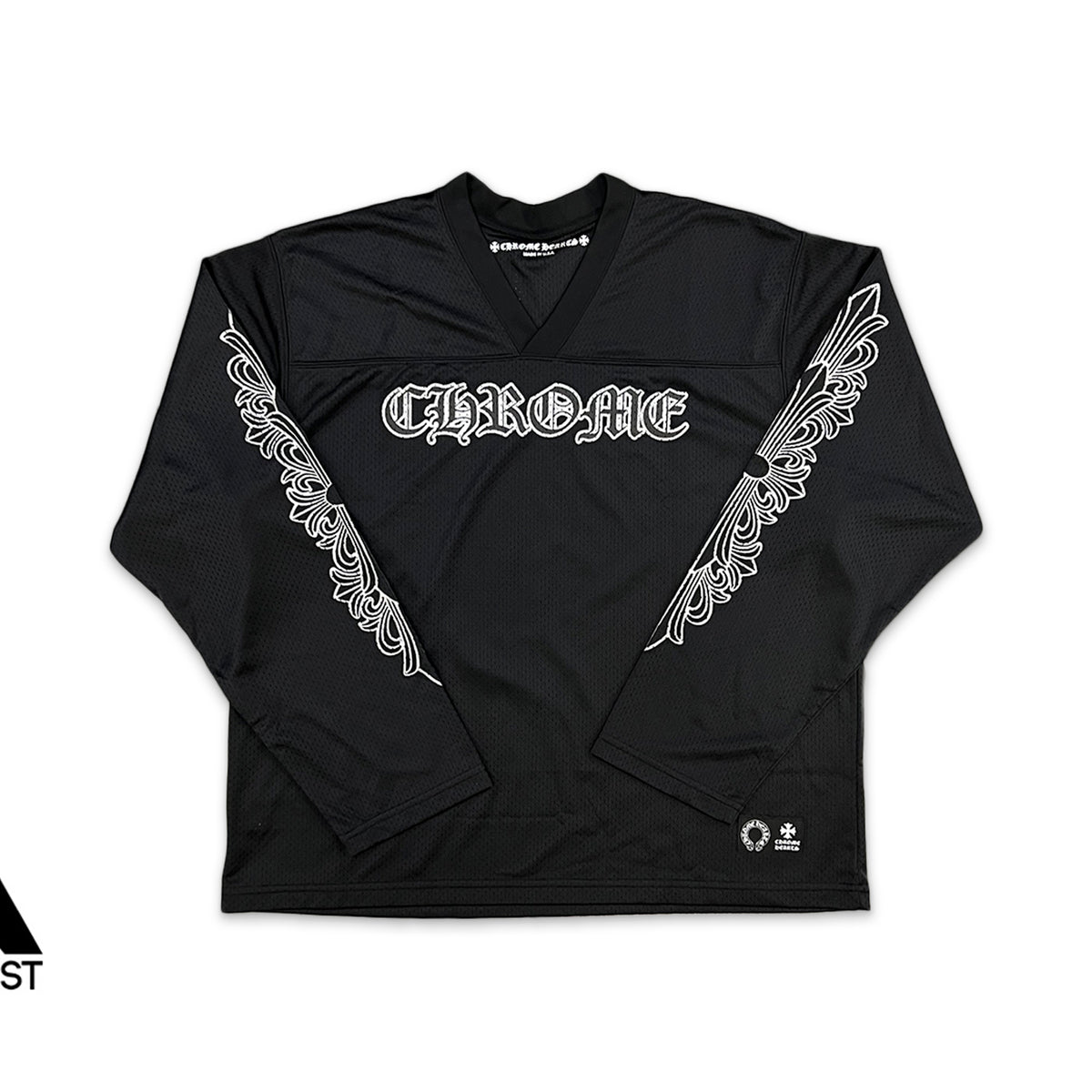 Sports Mesh Long Sleeve Warm Up Jersey “Black”