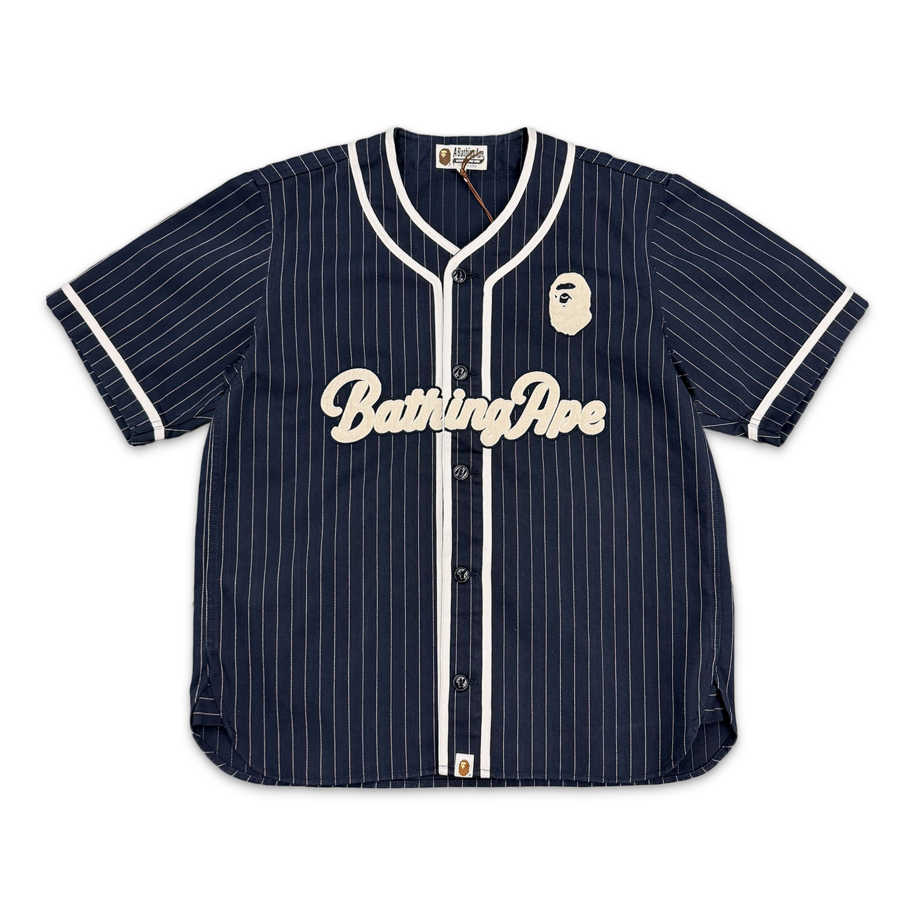 A Bathing Ape (BAPE), BAPE Baseball Shirt “Navy"