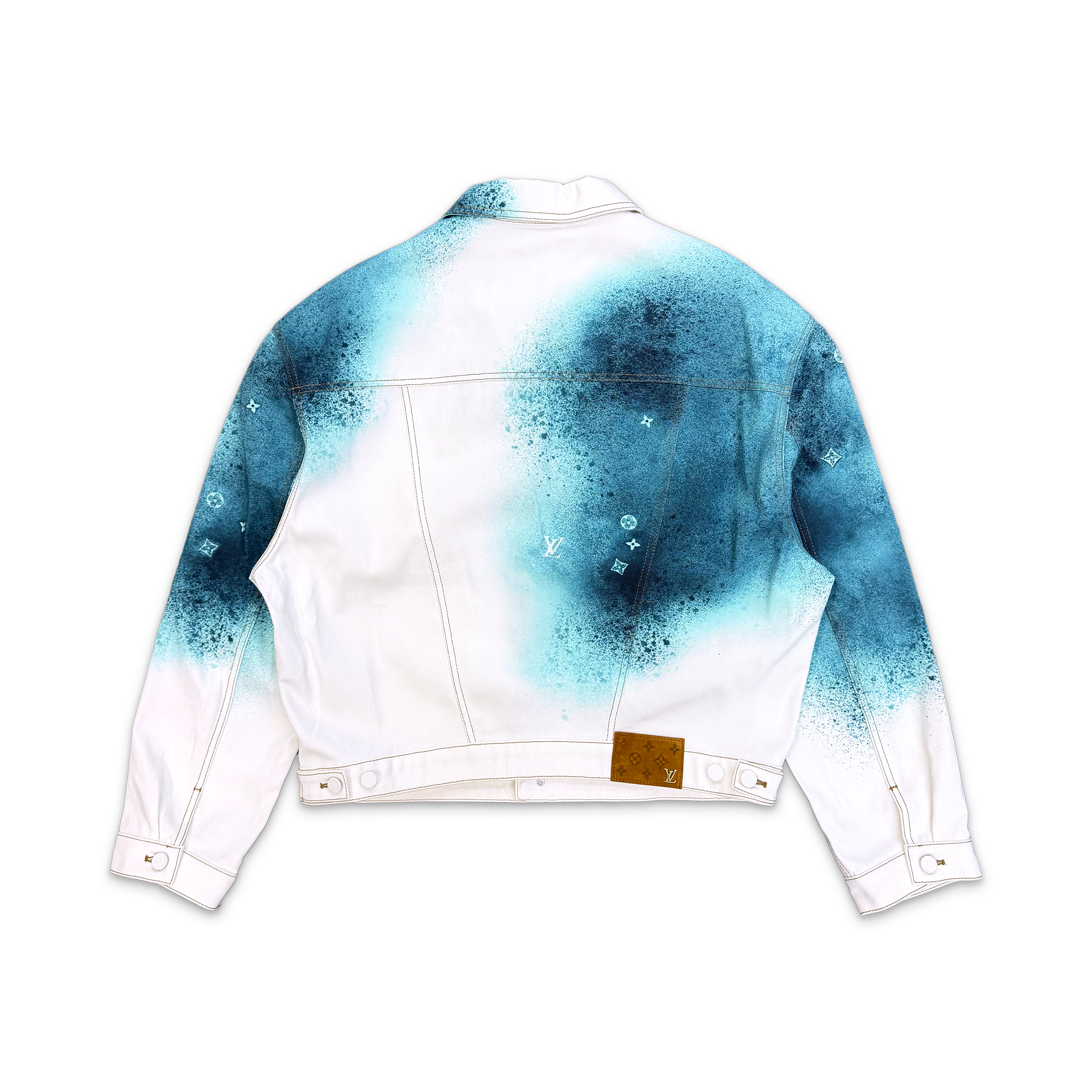 Louis Vuitton, LV Spray Denim Jacket "White Blue"