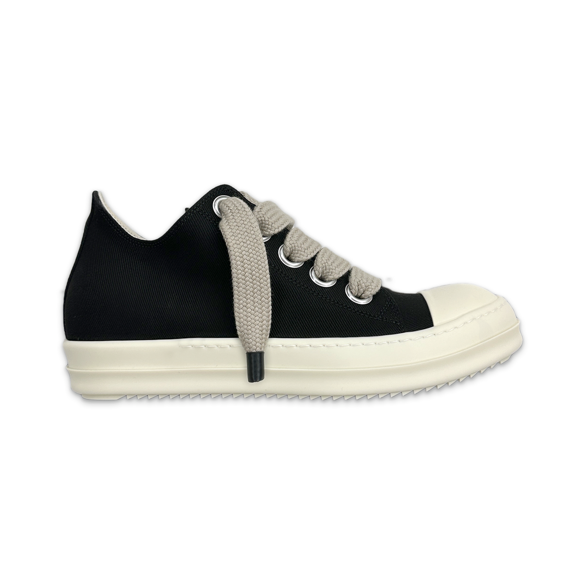 DRKSHDW Denim Jumbo Lace Canvas Ramones Low "Black Milk"