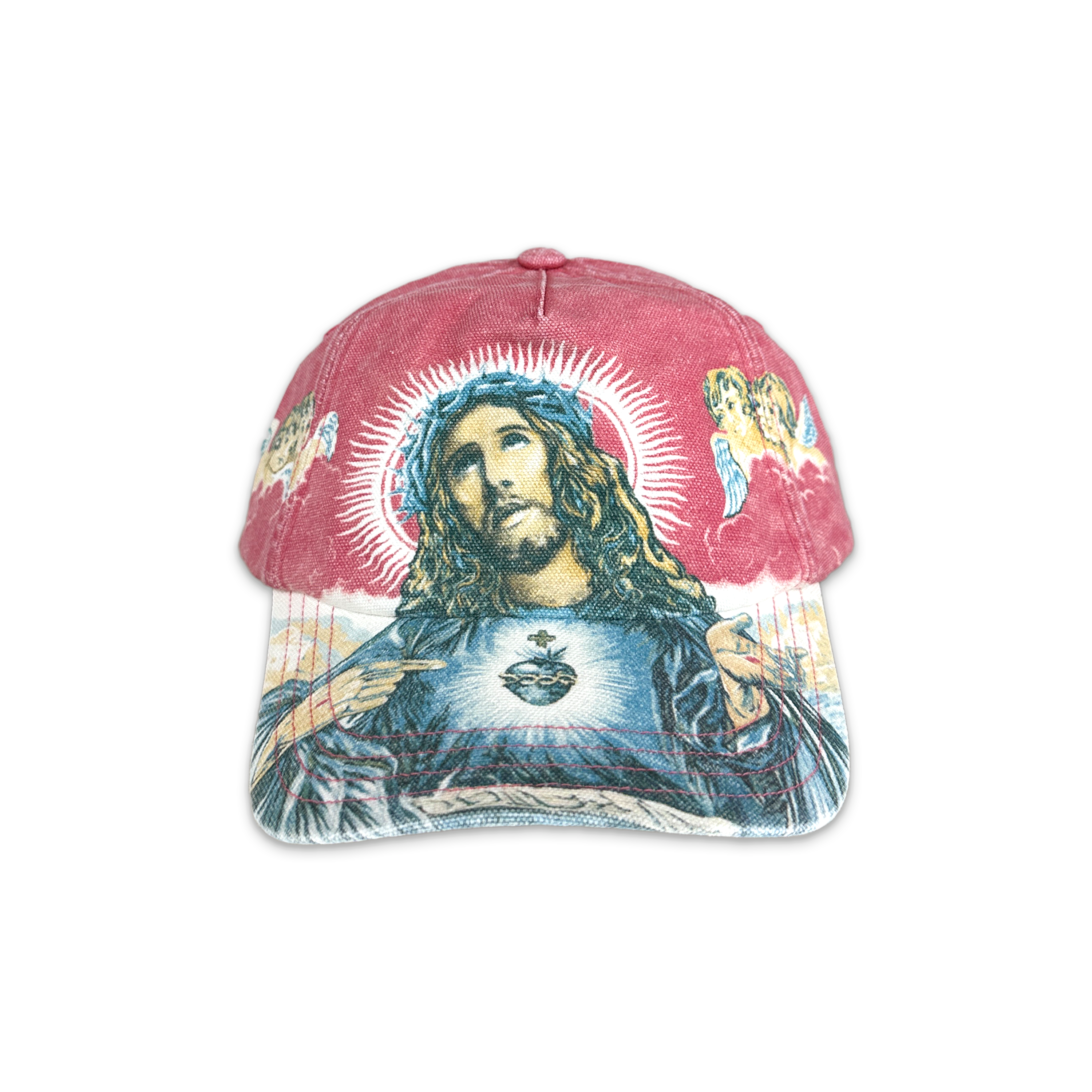 Jesus 5-Panel Hat FW25 "Light Red"