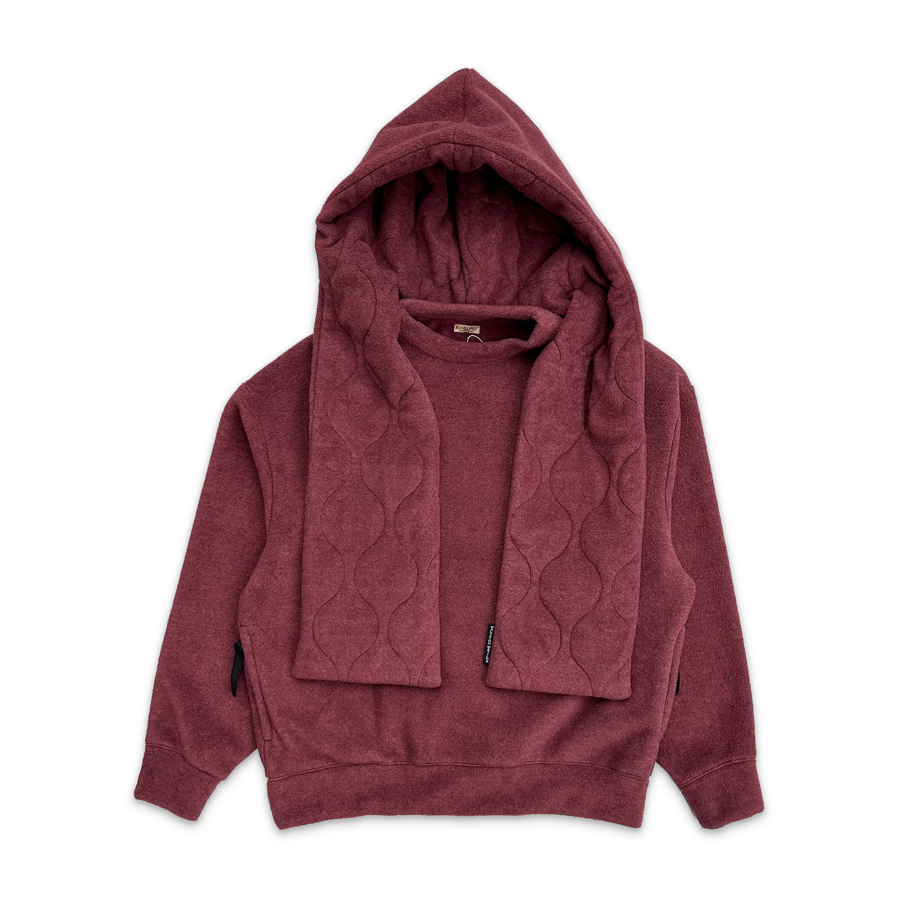 Kapital, Fleece Kesa Hooded Sweatshirt "Maroon"