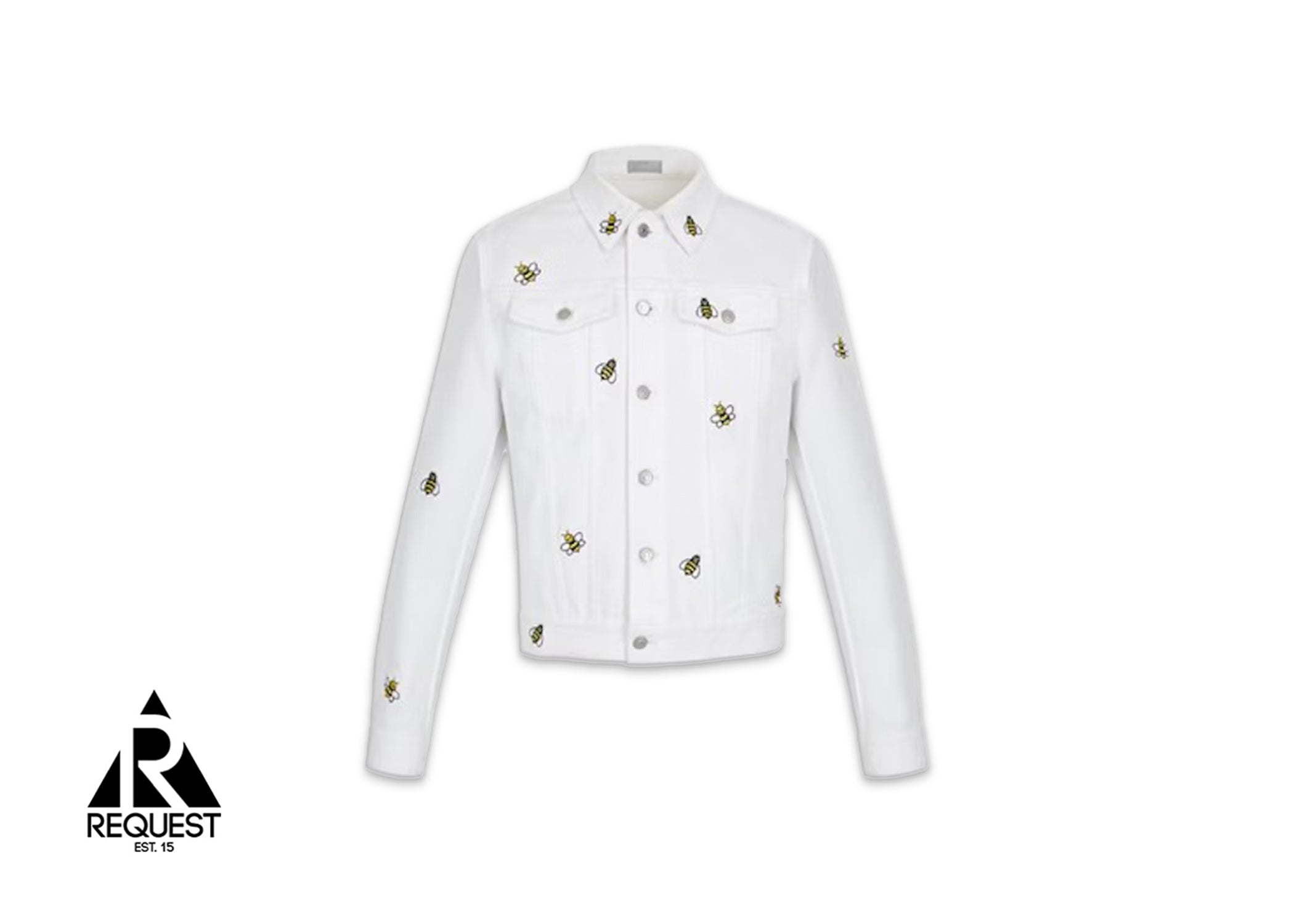 Dior x KAWS Bee Denim Trucker Jacket "White"