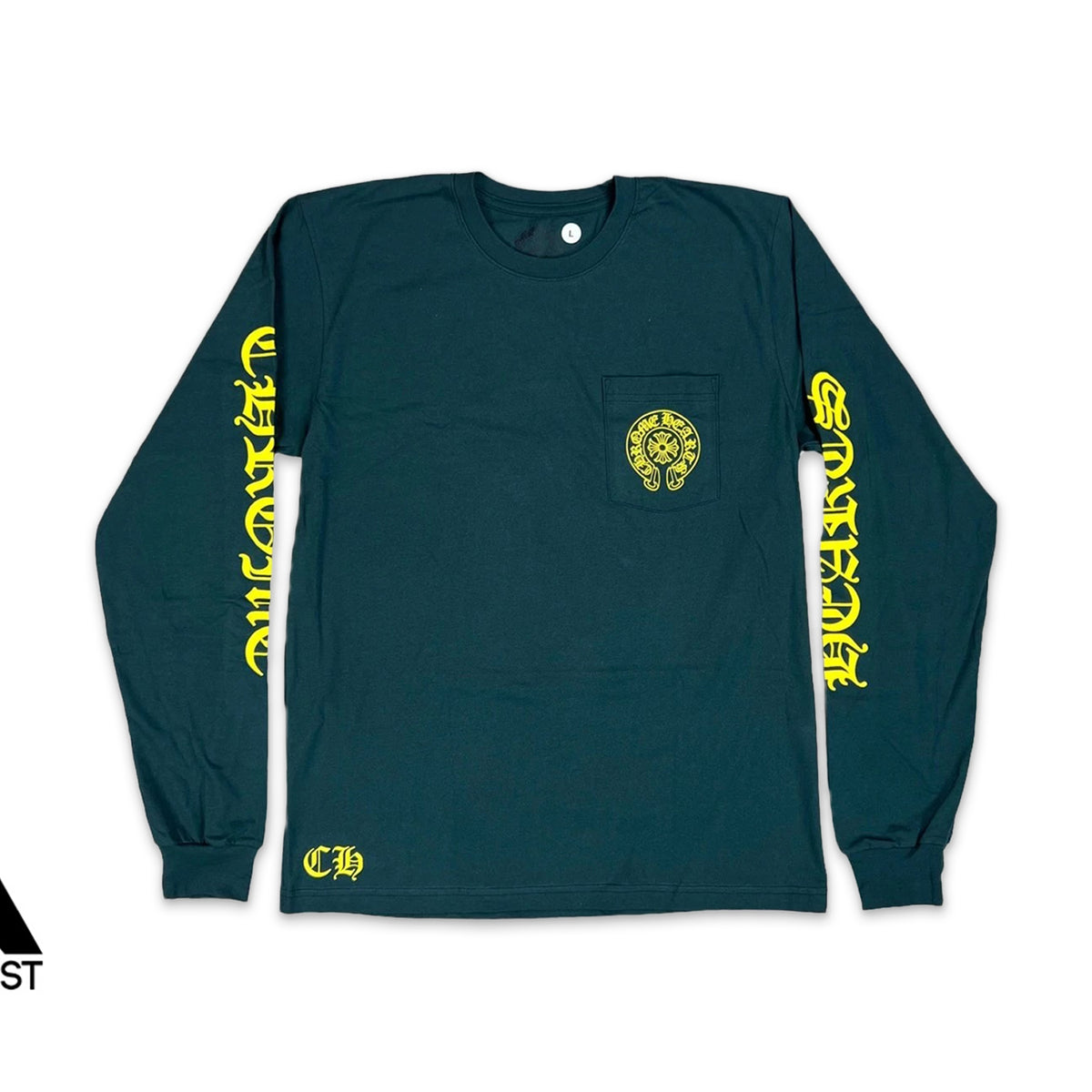 希少】CHROME HEARTS NEON YELLOW L/S TEE-