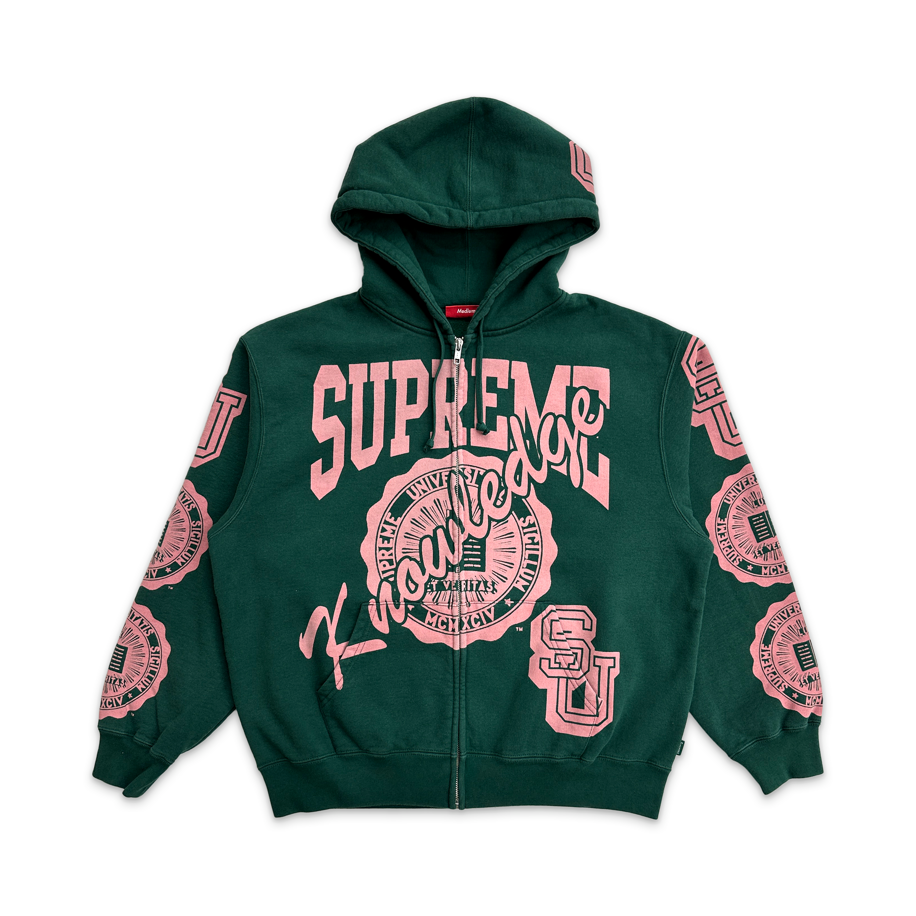 Knowledge Reigns Zip Up Hooded Sweatshirt FW25 "Dark Green"
