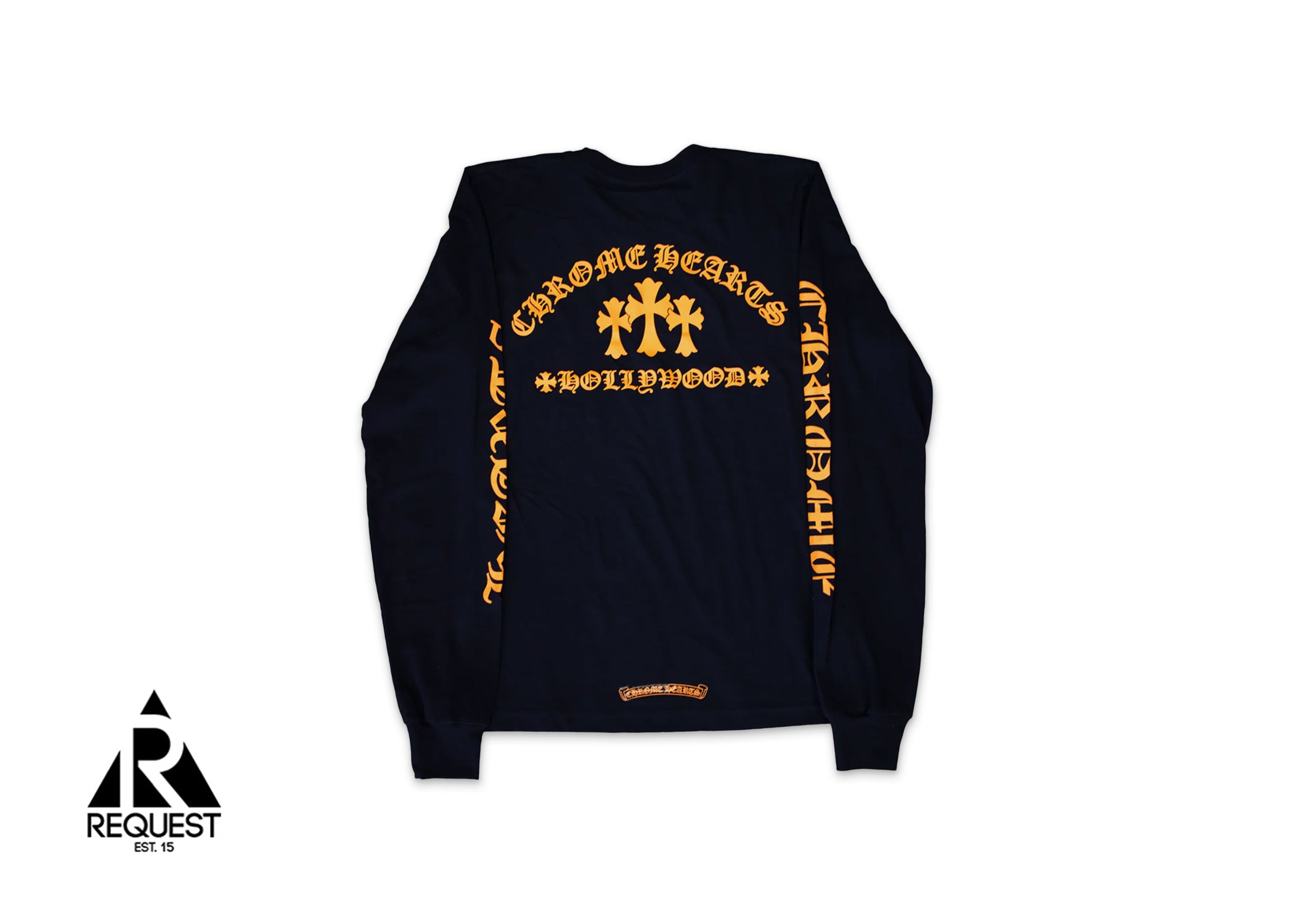 Chrome Hearts Orange Triple Cross Hollywood L/S Tee "Black"