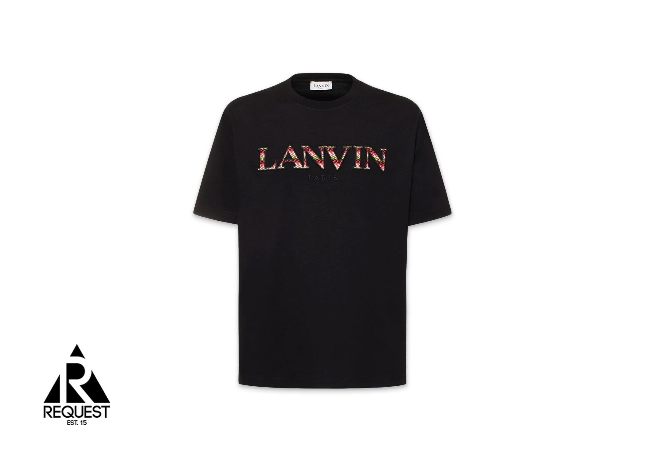 Lanvin Classic Curb Embroidered Tee "Black"