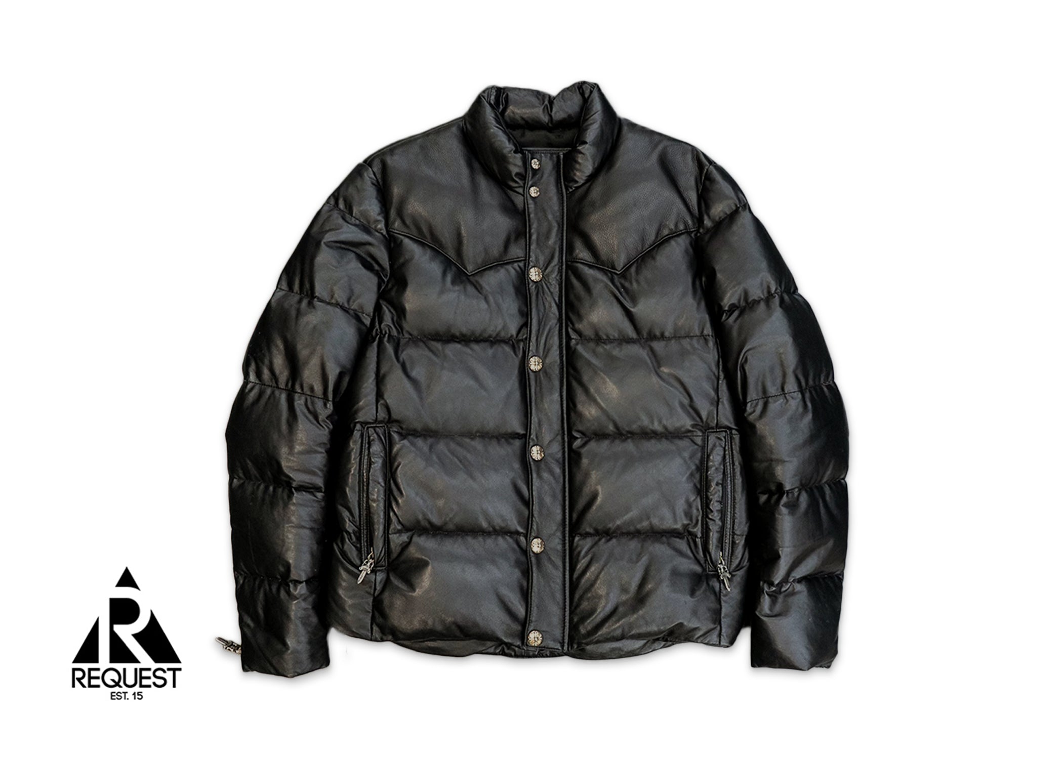 Chrome Hearts Leather Puffer Jacket