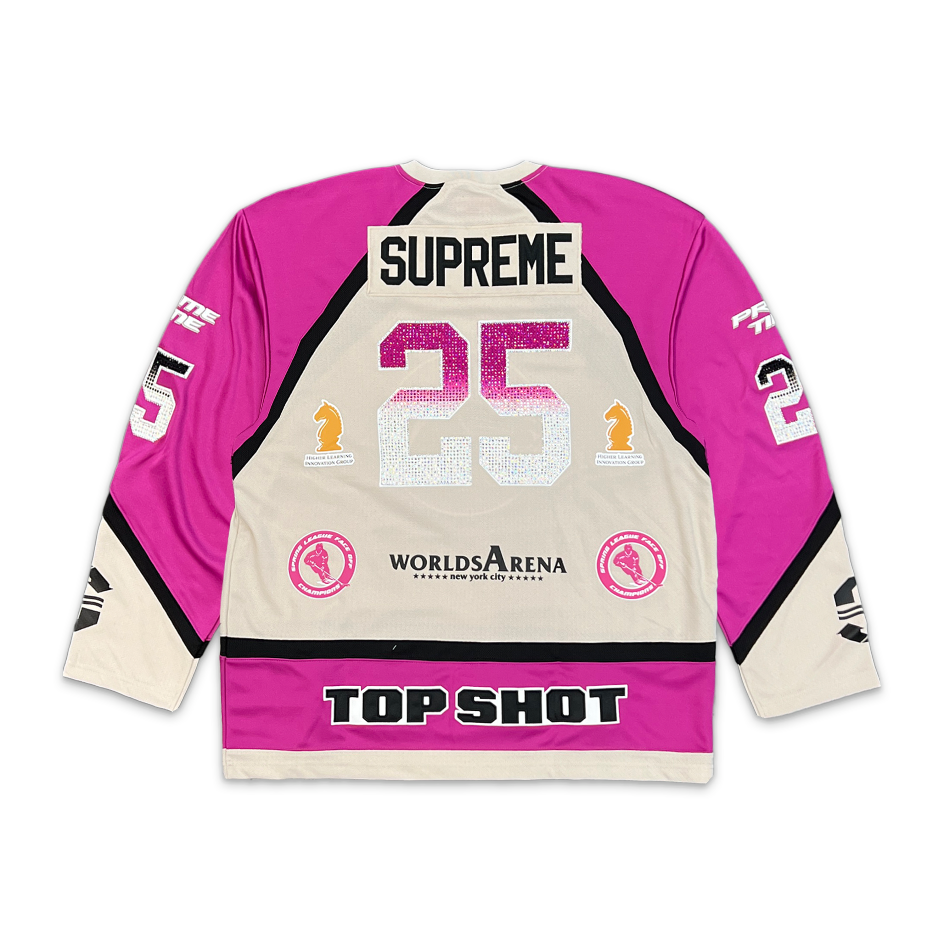 Supreme, Rhinestone Hockey Jersey "Light Grey"