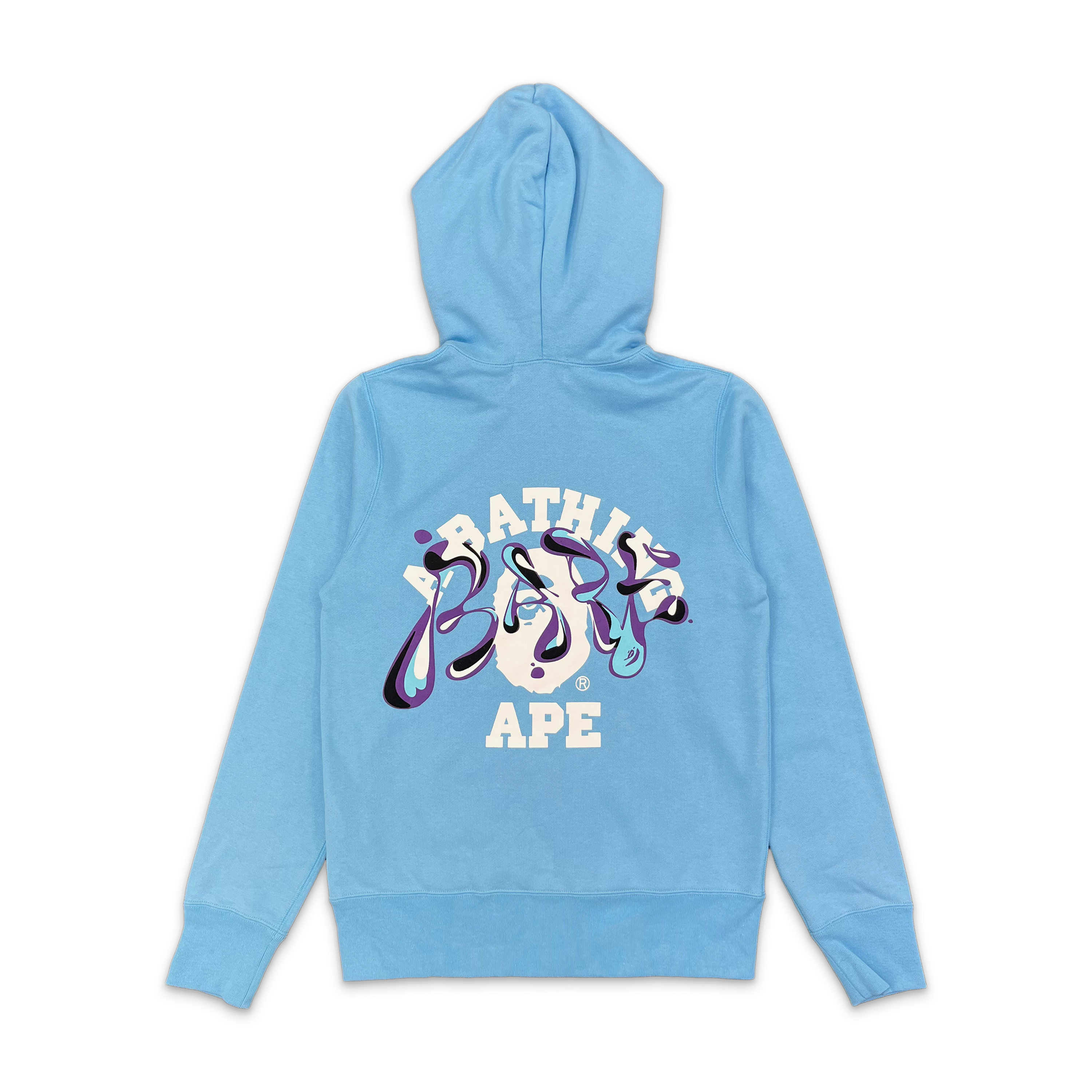 Marble Camo Liquid College Full Zip Hoodie “Sax”