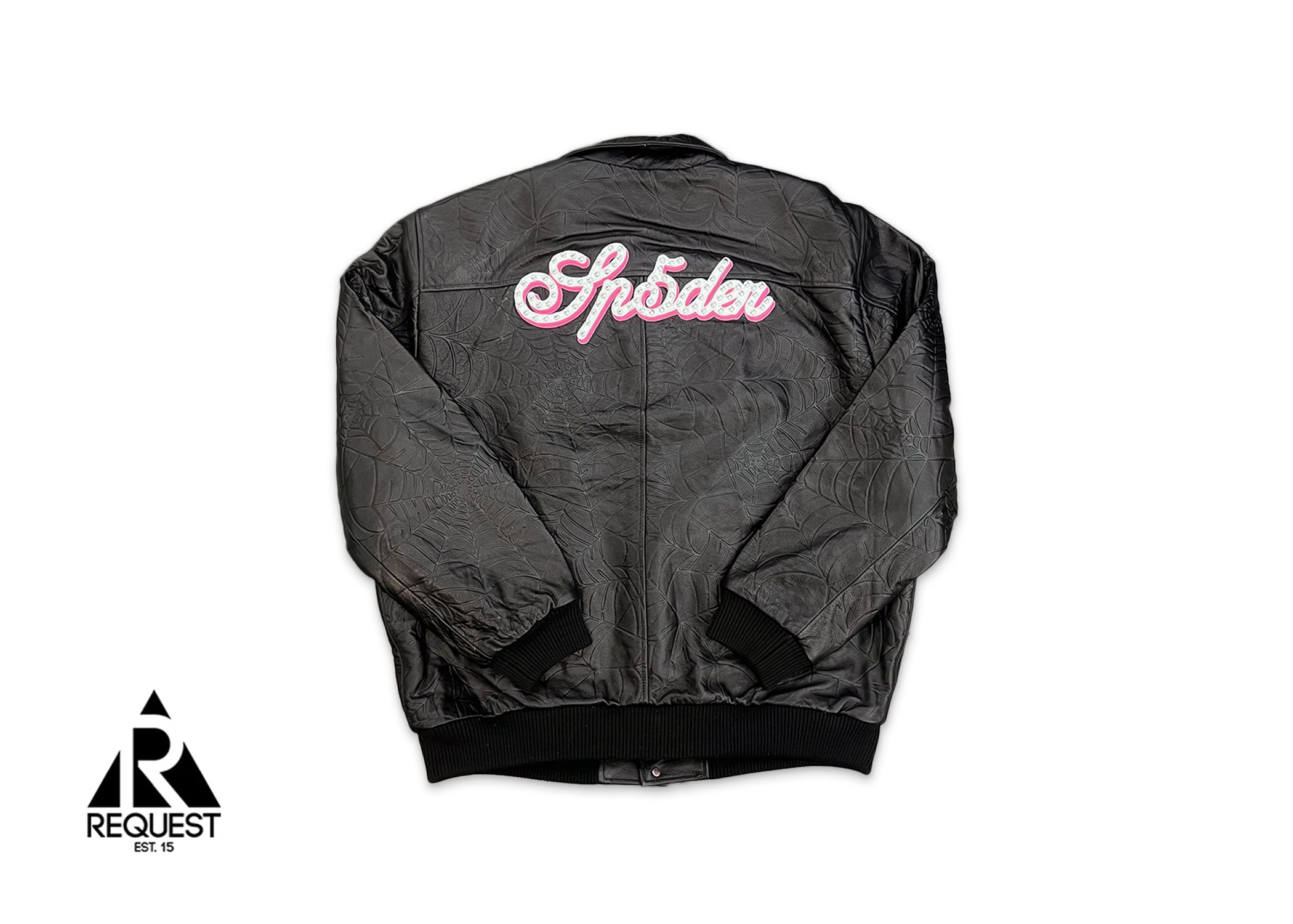 Sp5der Leather Web Jacket "Black"