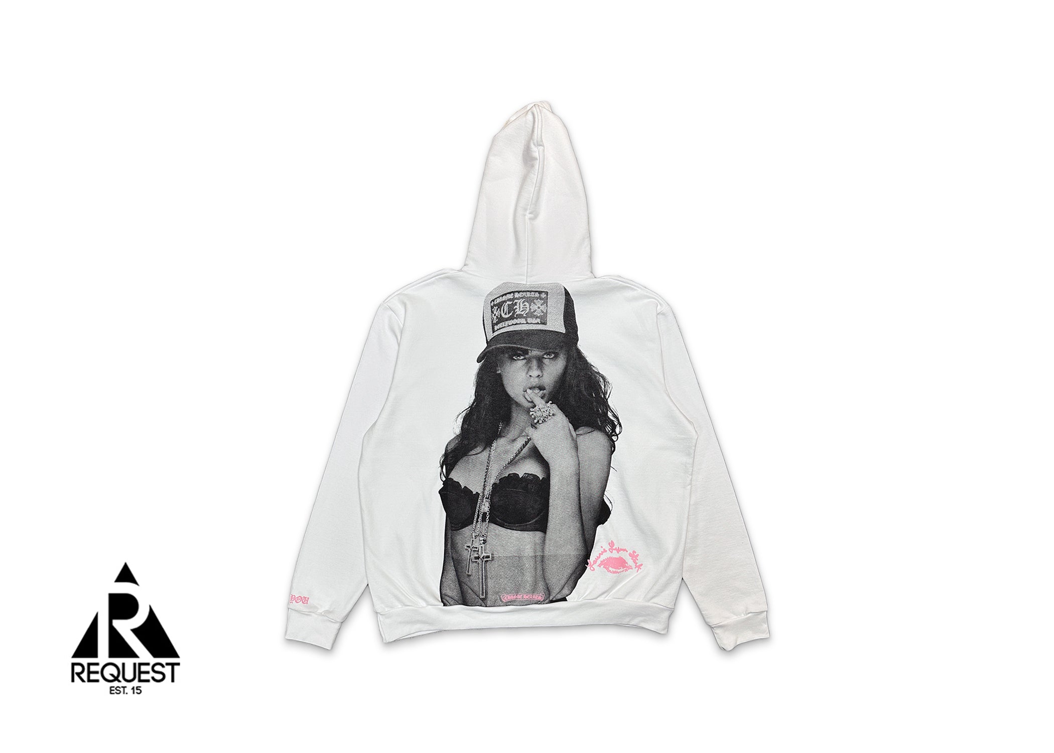 LLS Portrait Hoodie "White/Pink"