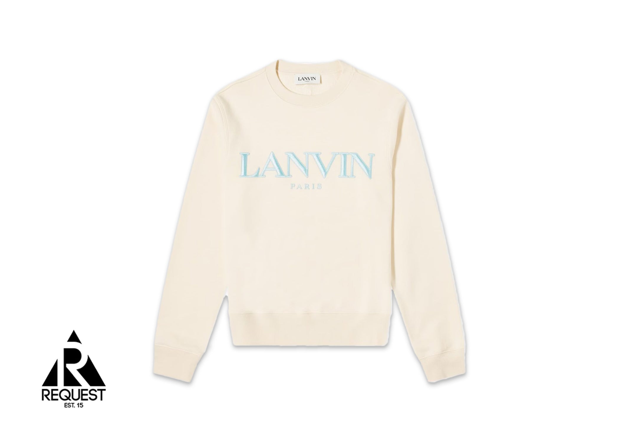 Lanvin Paris Embroidered Logo Crewneck Sweatshirt "Beige"