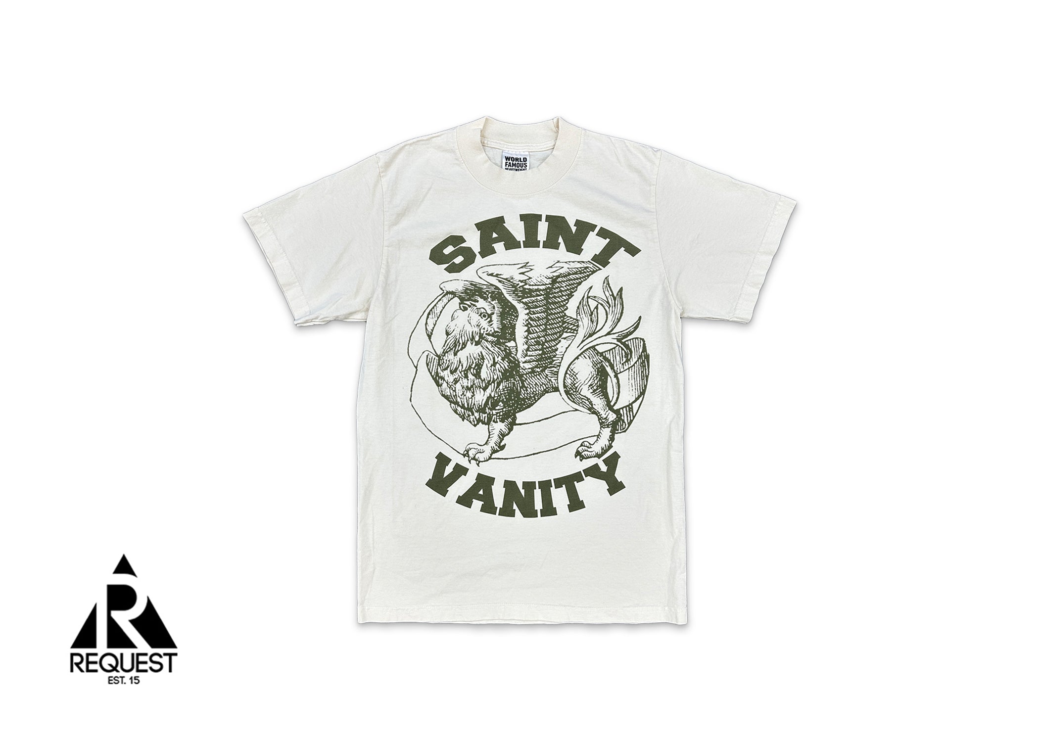 Saint Vanity Olive Logo Tee "Cream"