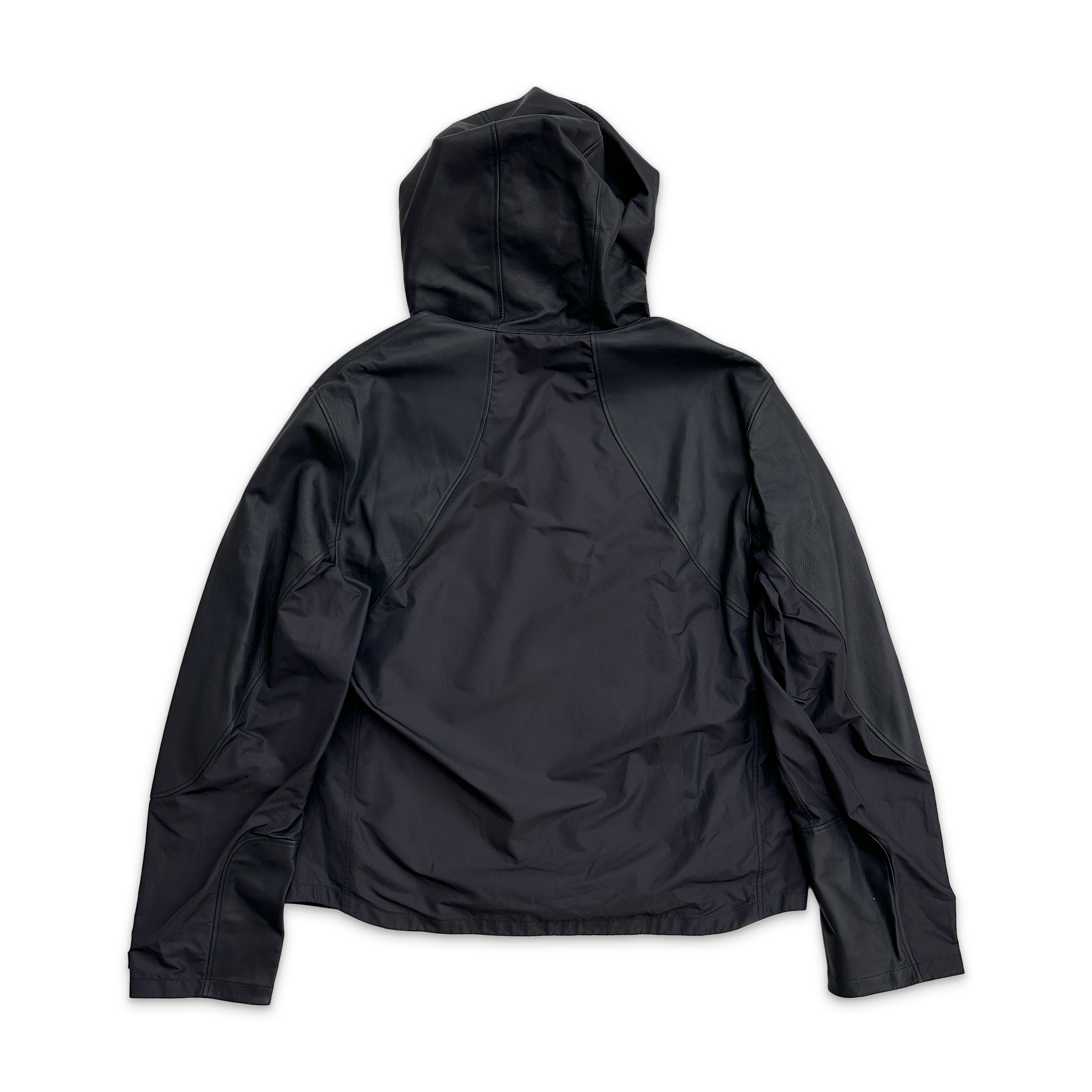 Louis Vuitton, FW21 Calfskin & Nylon Trucker Jacket "Black"