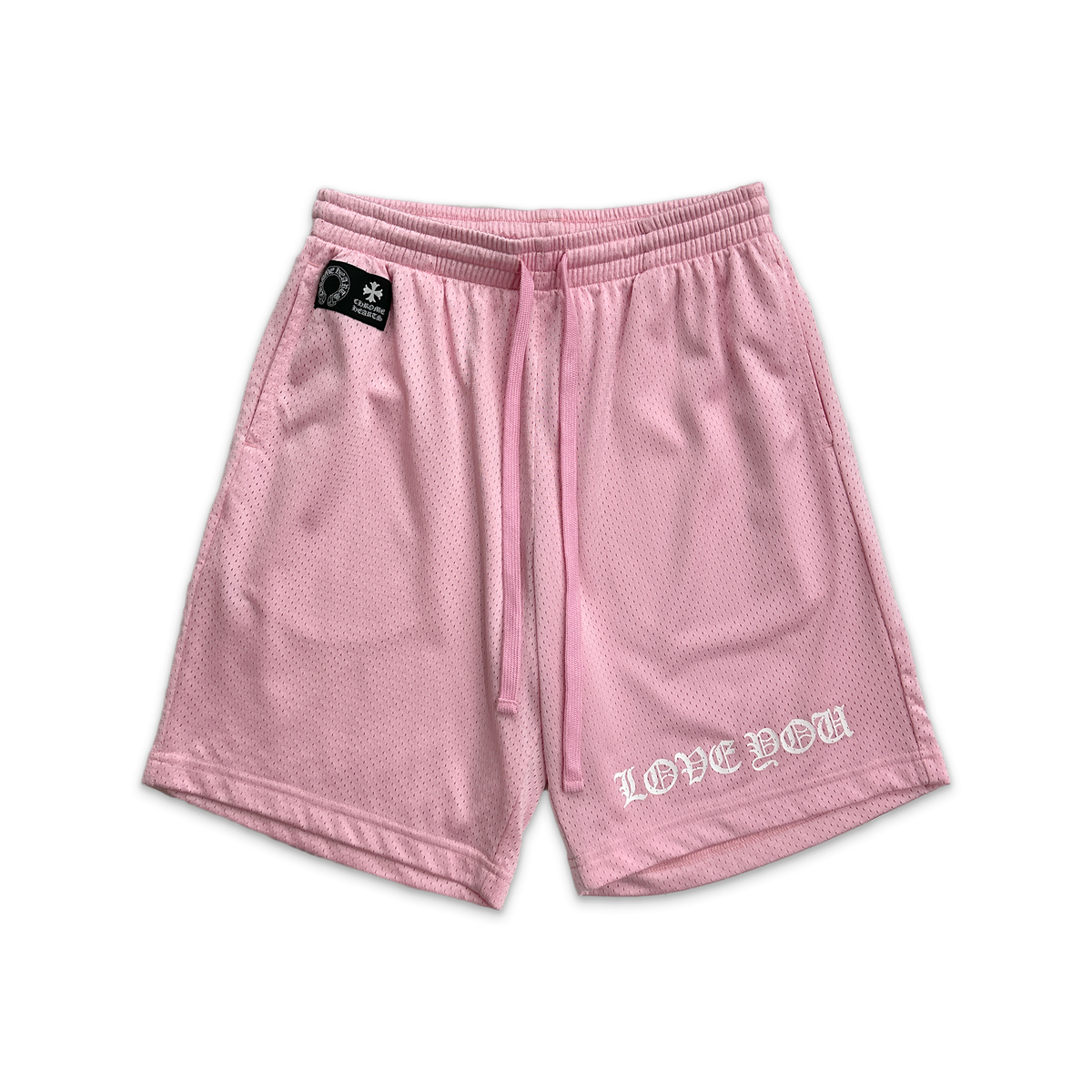 Love You Sports Mesh Varsity Shorts “Pink