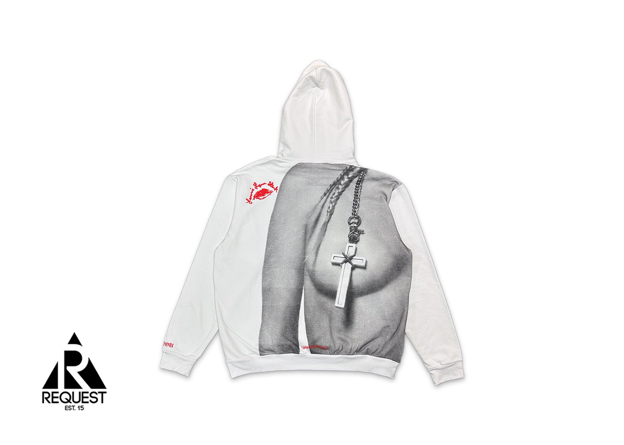 LLS Portrait Hoodie "White/Red"