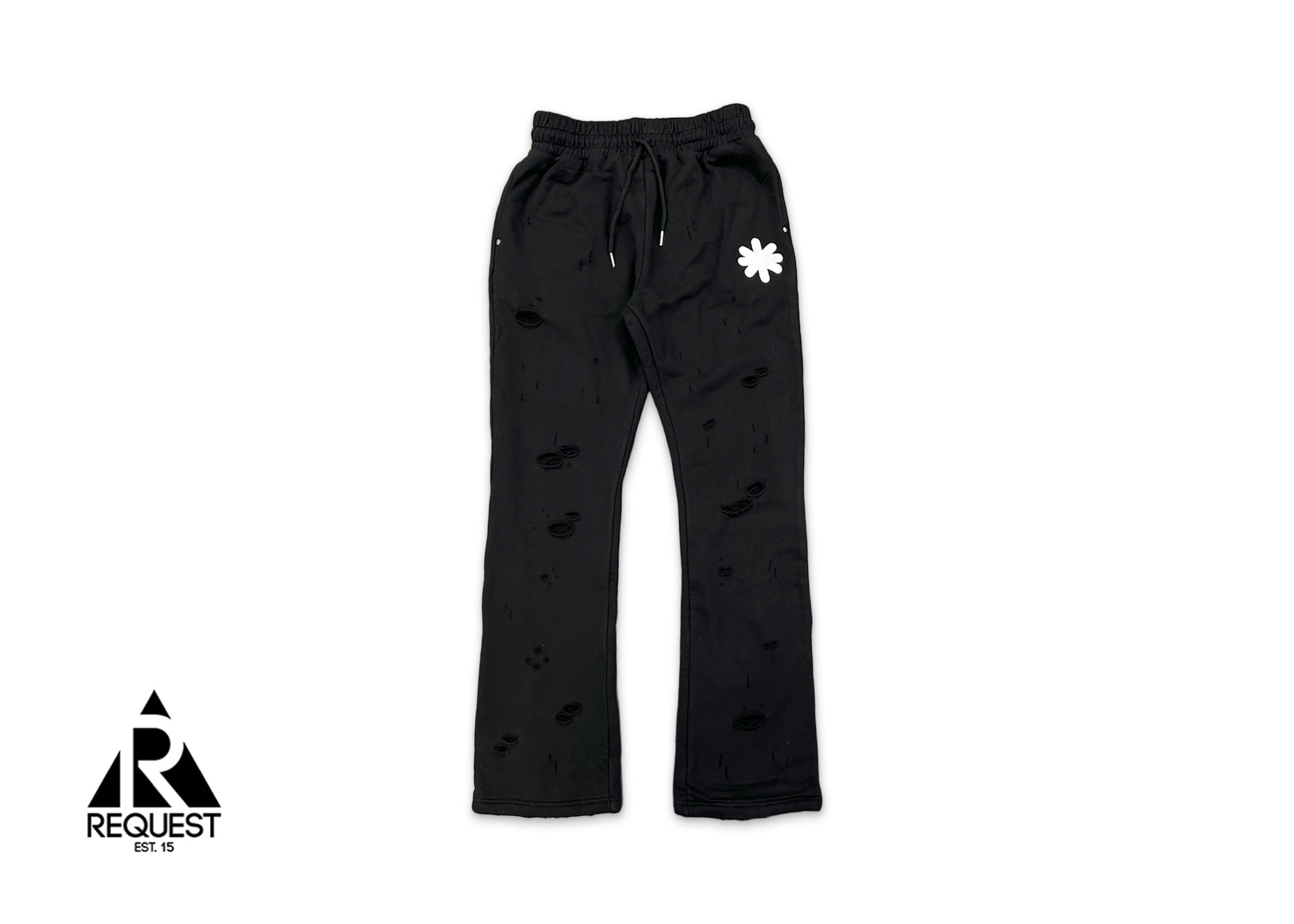 Distressed Classic Logo Sweatpants "Black"