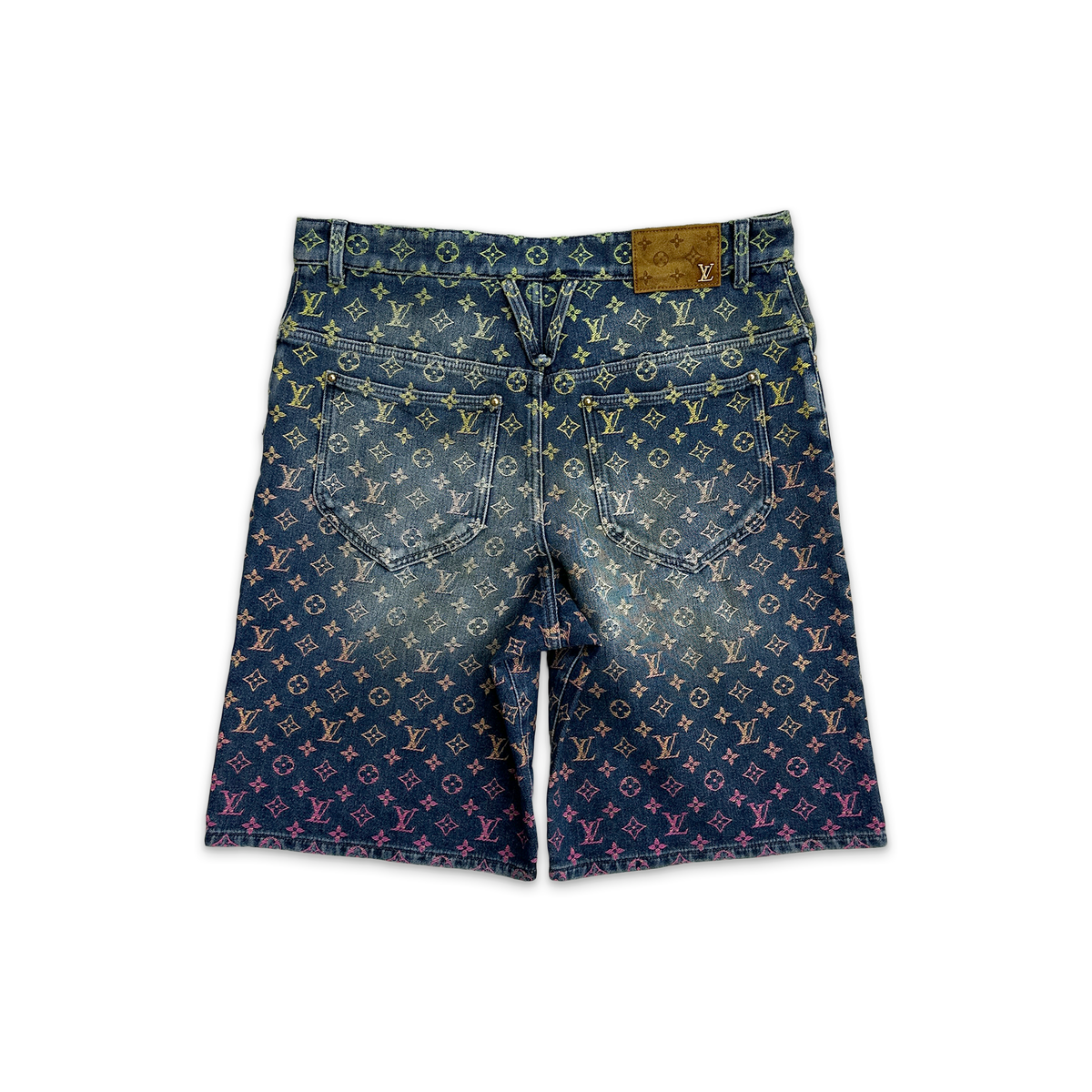 Denim Monogram Shorts “Ombre"