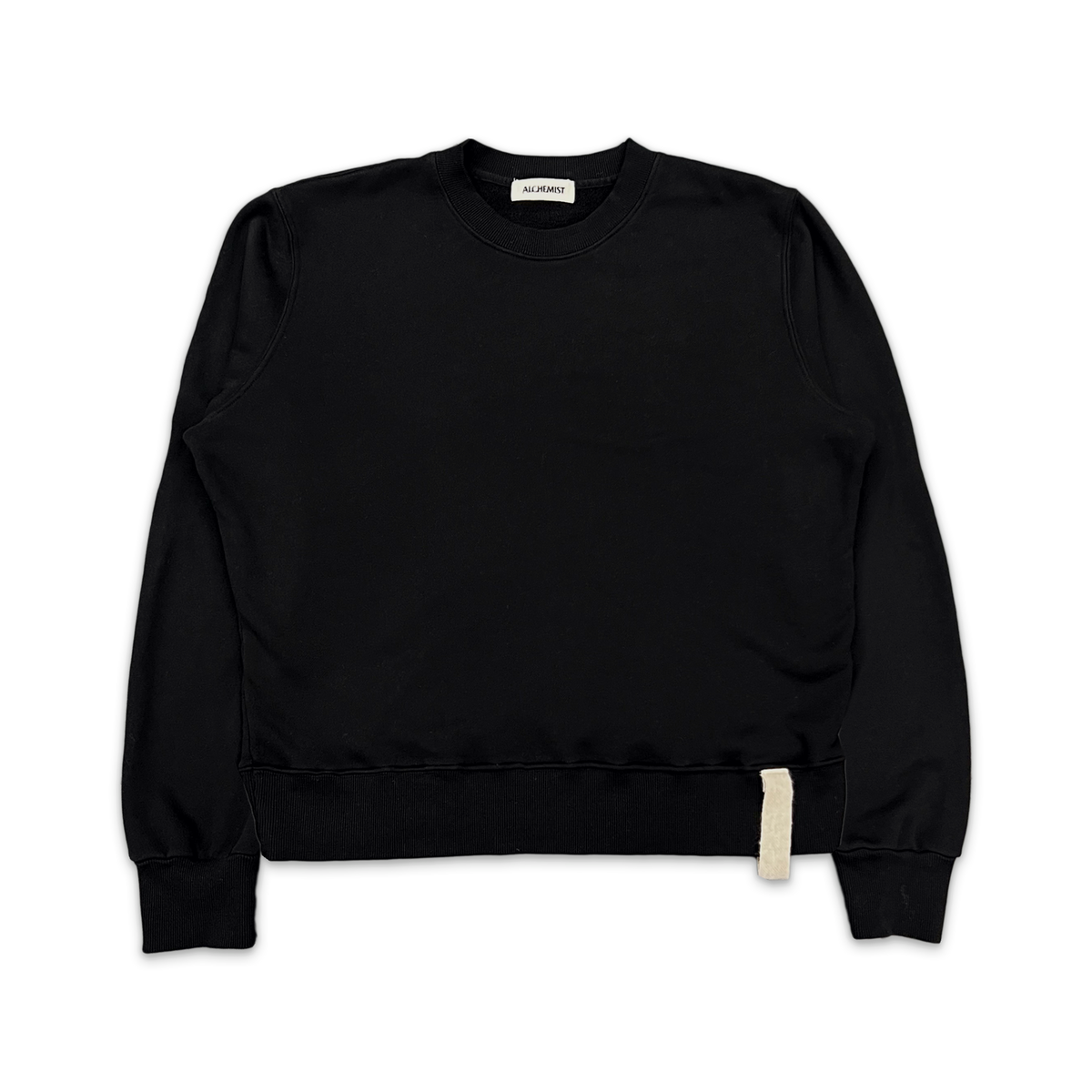 Cashmere Terry Crewneck "Jet Black"