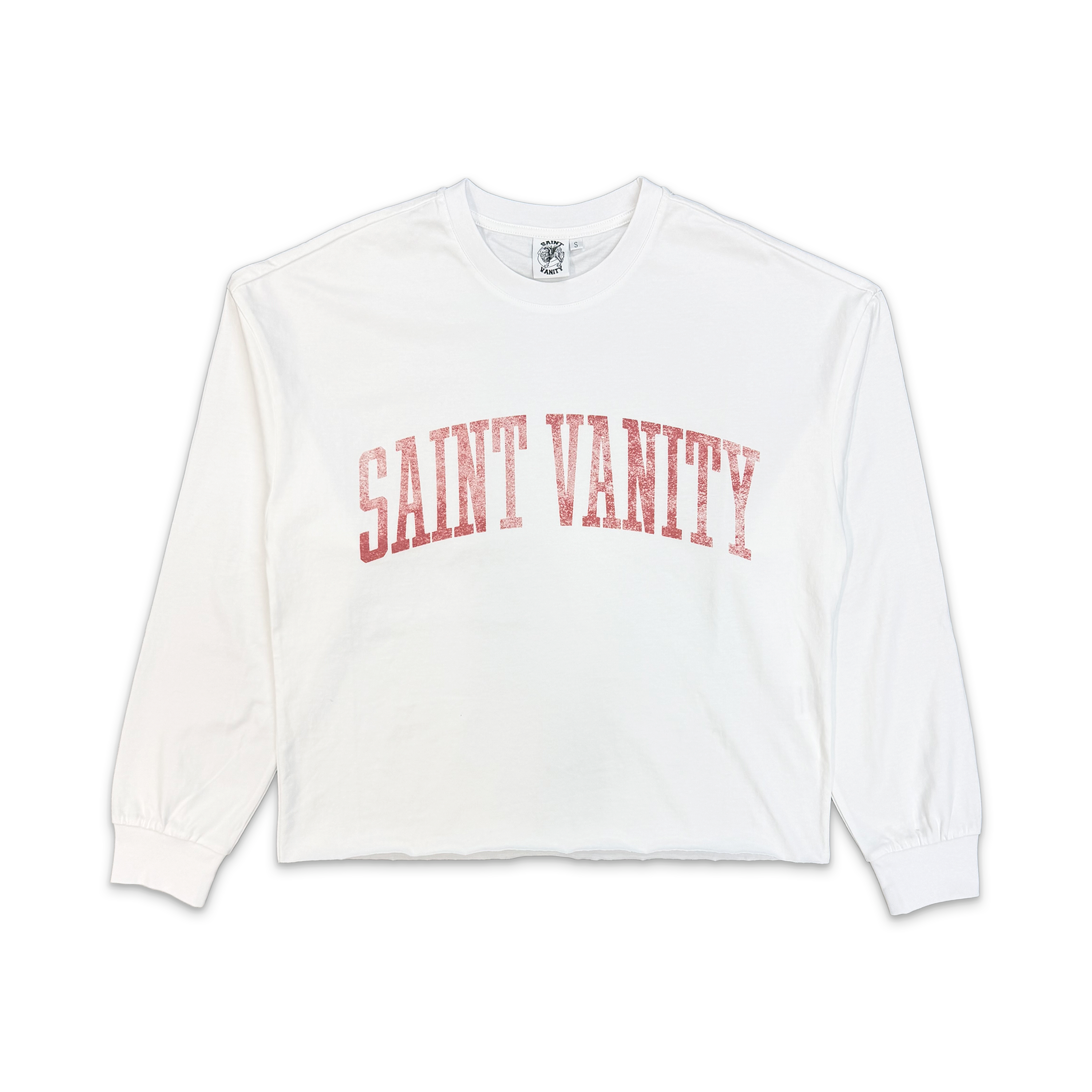 Saint Vanity, The Standard Logo L/S Tee "White Red"