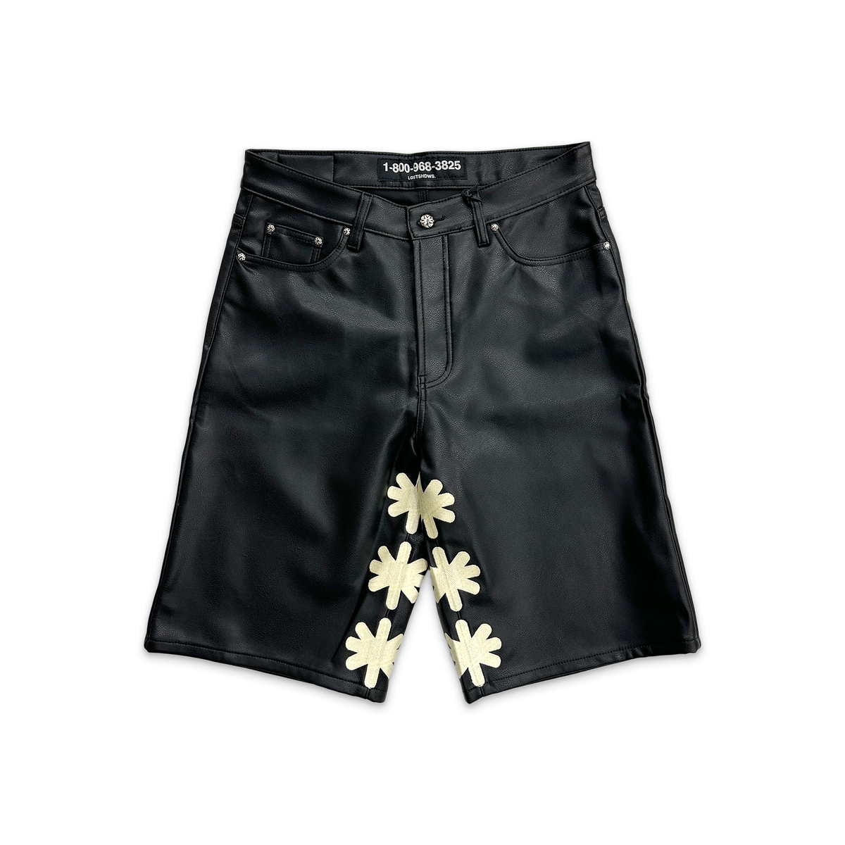 LOSTSHDWS LEATHER SHORTS BLACK 30 LOSTSHDWS LEATHER SHORTS BLACK 30