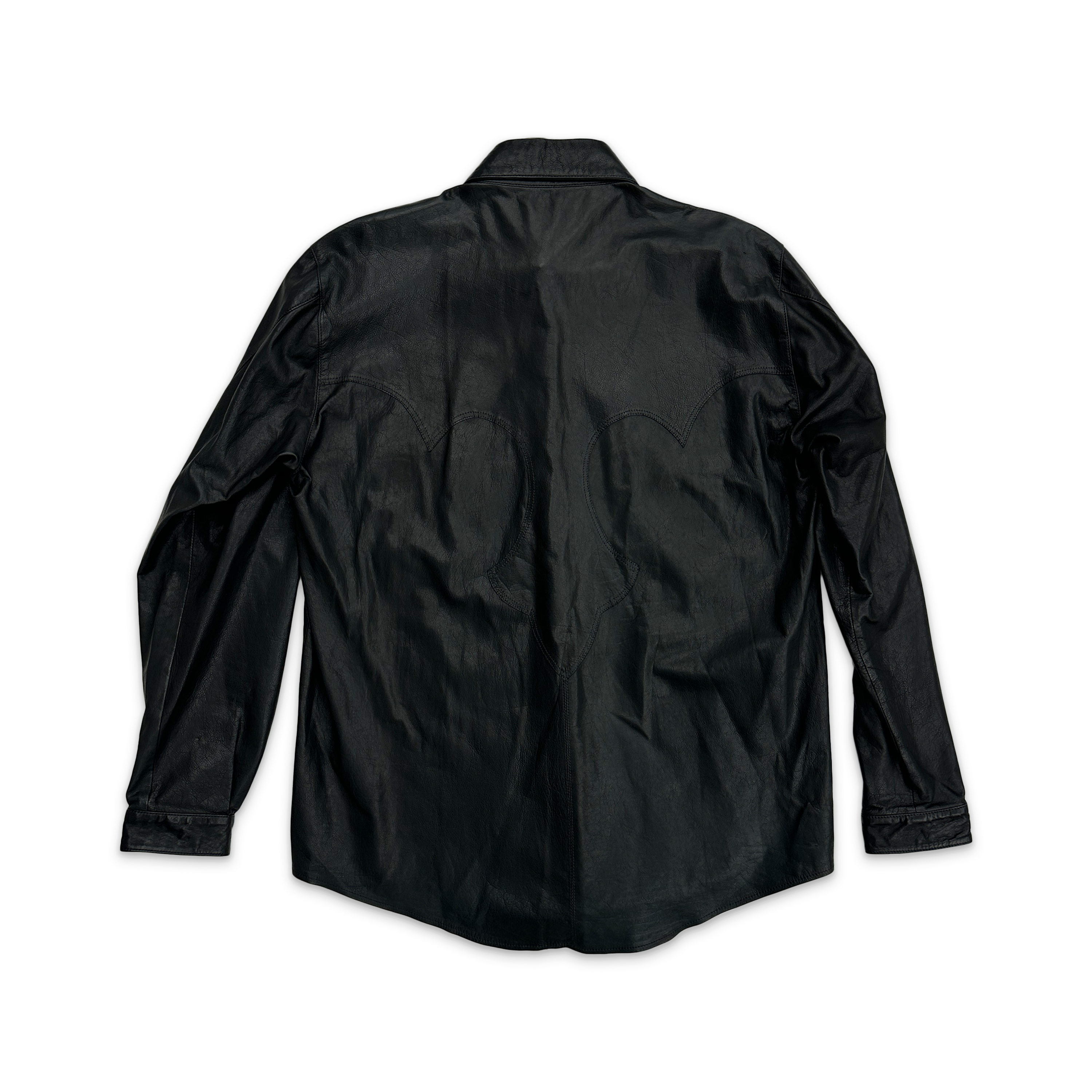 Chrome Hearts, Le Fleur Leather Button Up “Black"