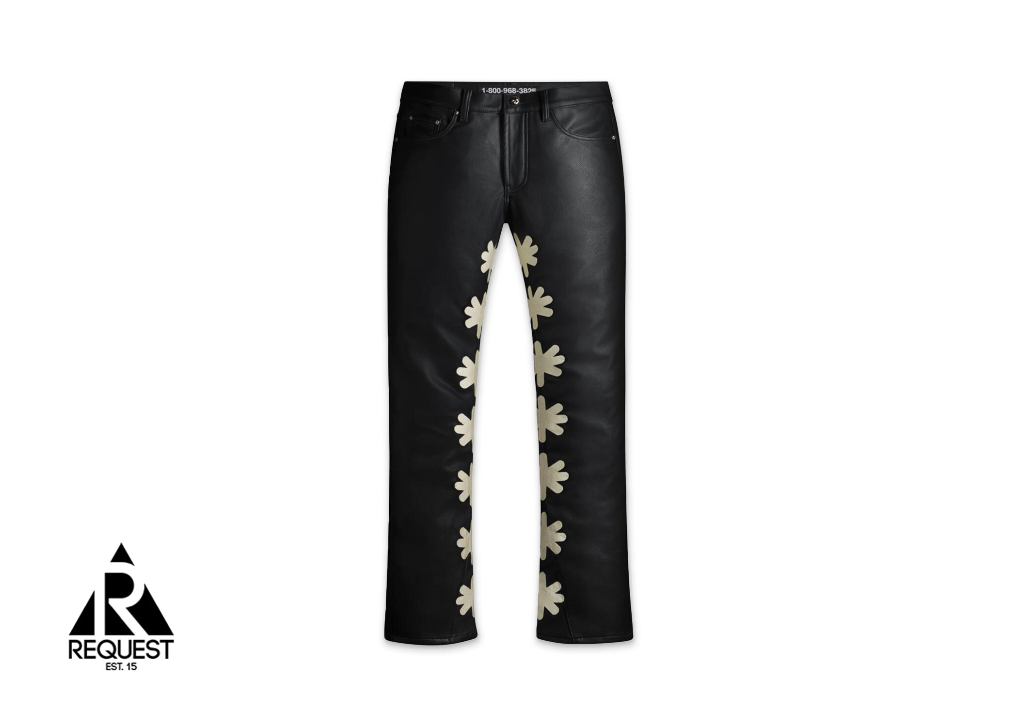 LOSTSHDWS Sun Logo Leather Pants "Black/Off White"