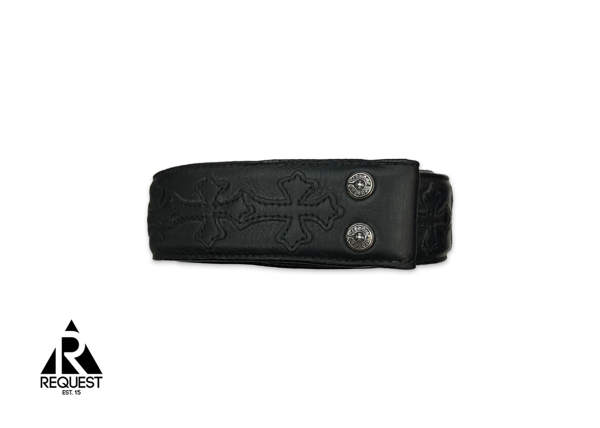 Chrome Hearts Belt "Black Leather Crosses"