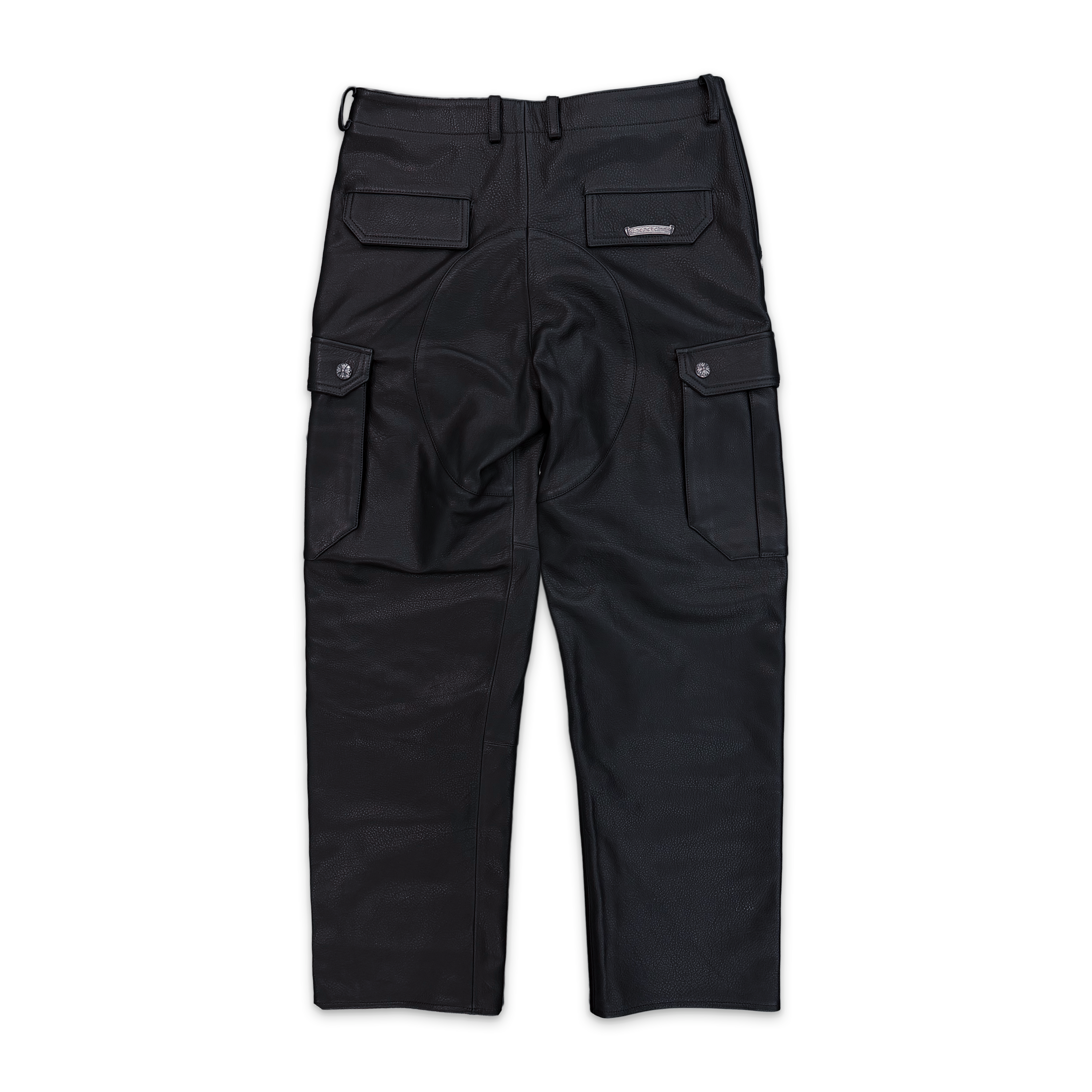 Chrome Hearts, Leather Devil Dog Articulated Cargo Pants "Black"