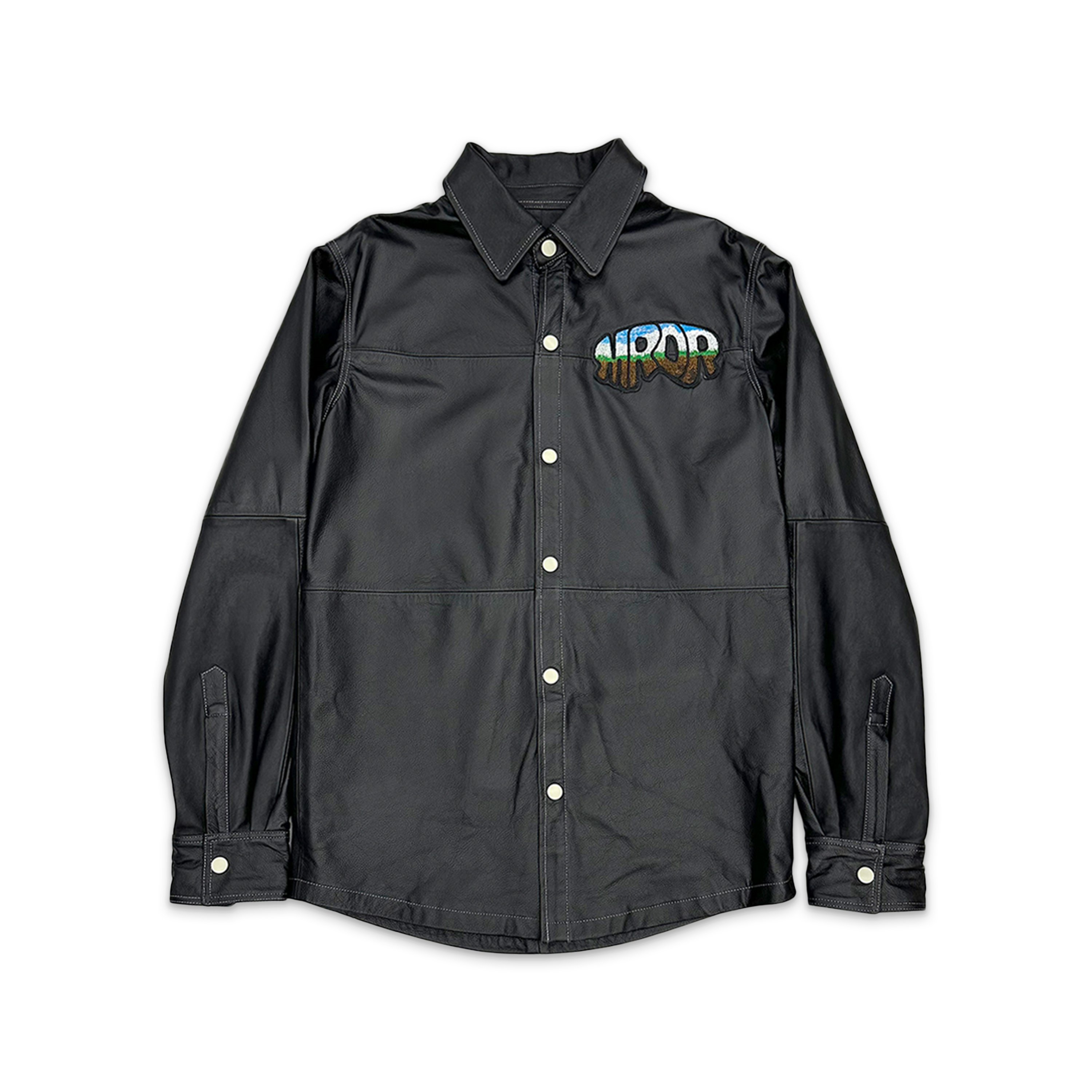 MRDR BRAVADO  Leather Work Shirt "Coal"