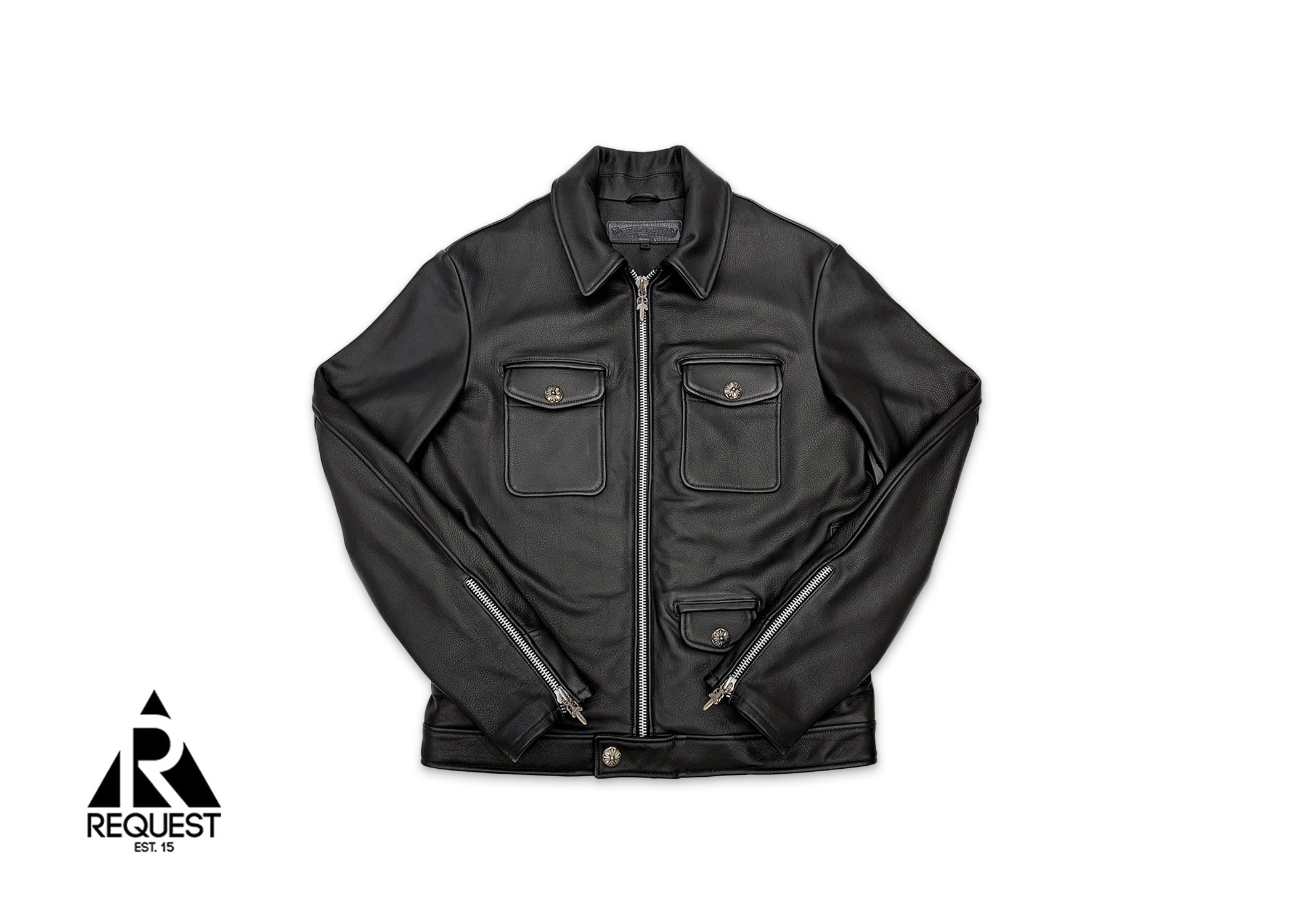 Leather Moto Jacket "Black"