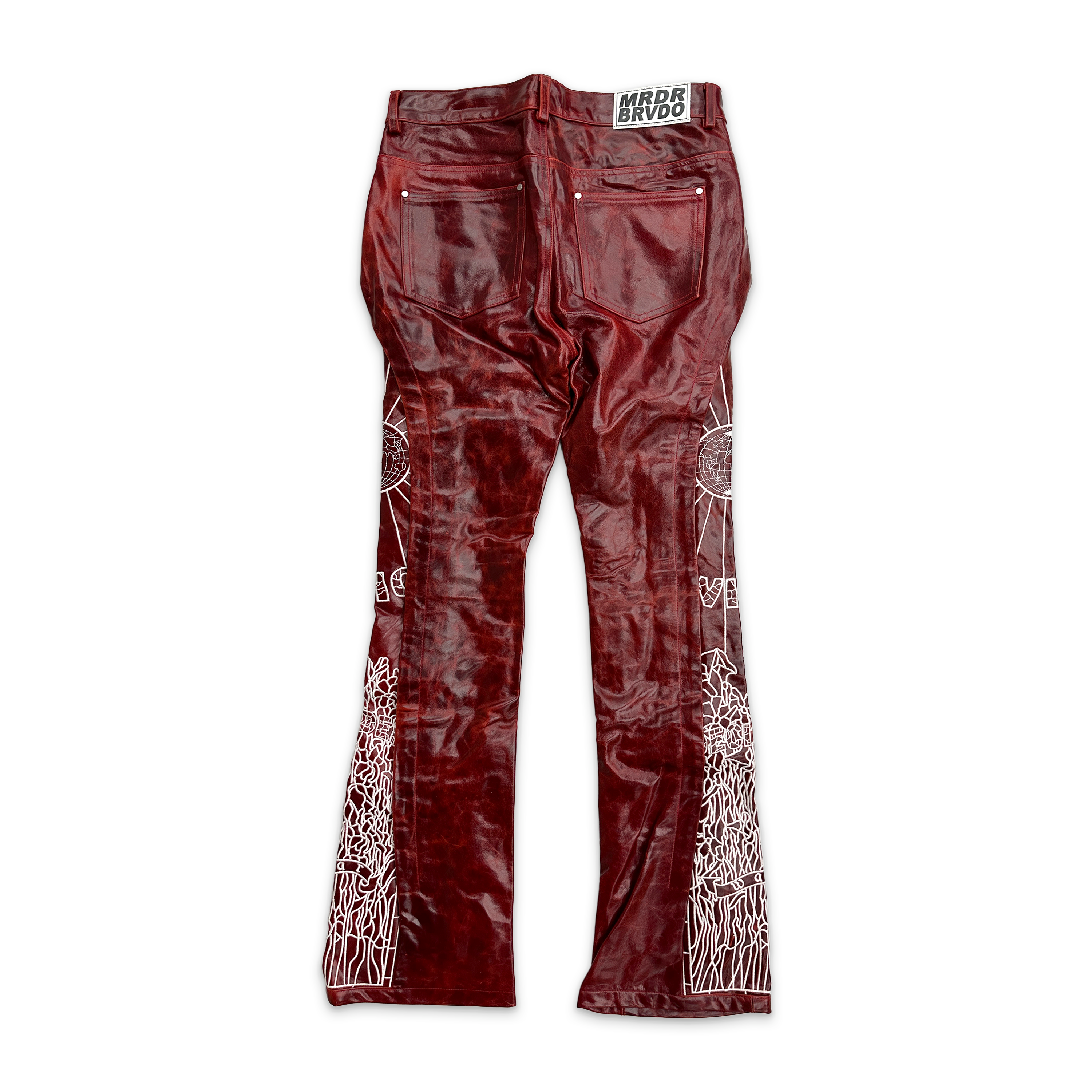 Hollow Glass Leather Pant "Rust"
