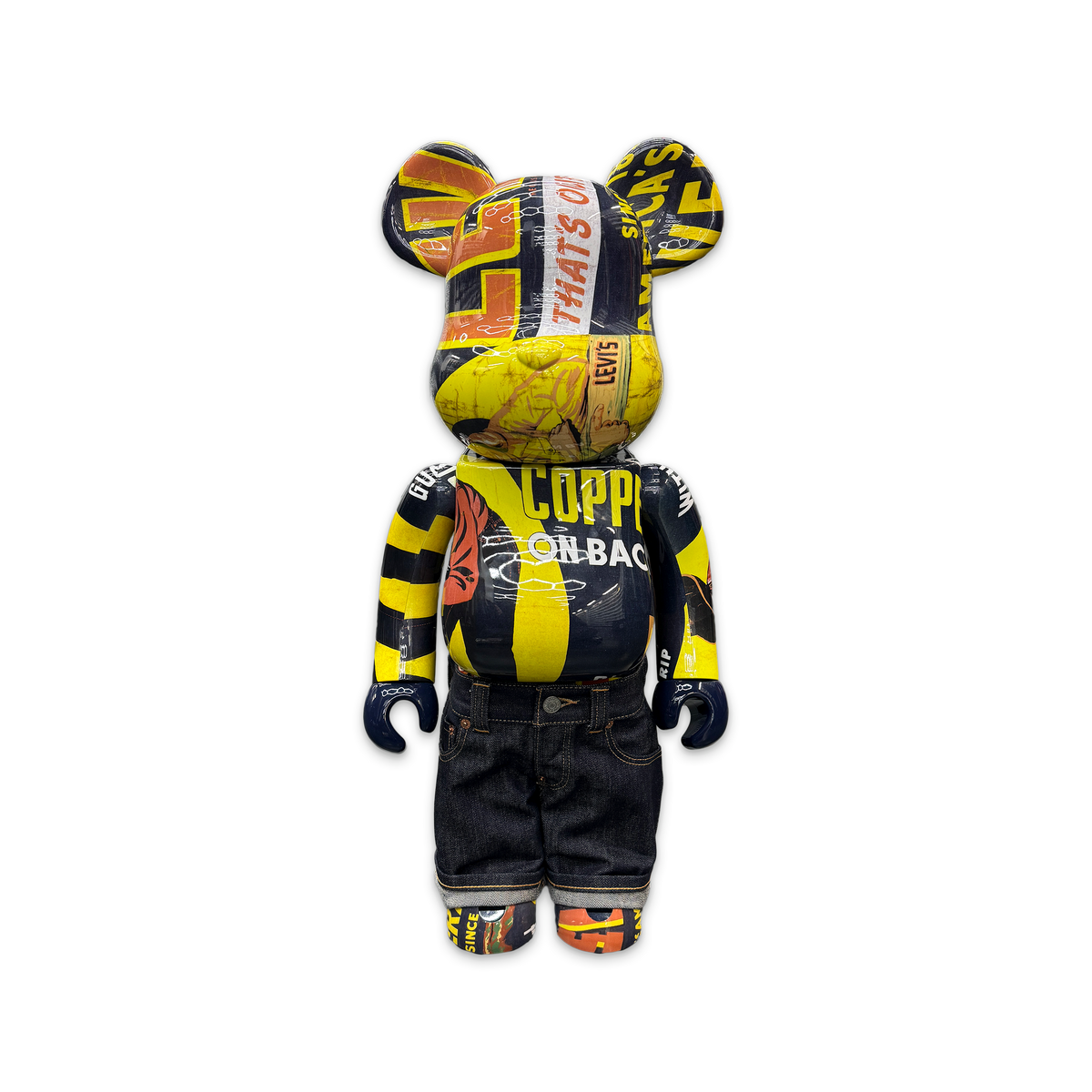 BE@RBRICK LEVI'S BANNER 100％ & 400％ Medicom 400% + 100% Bearbrck ~ Levi BANNER Be@r brick 3pcs