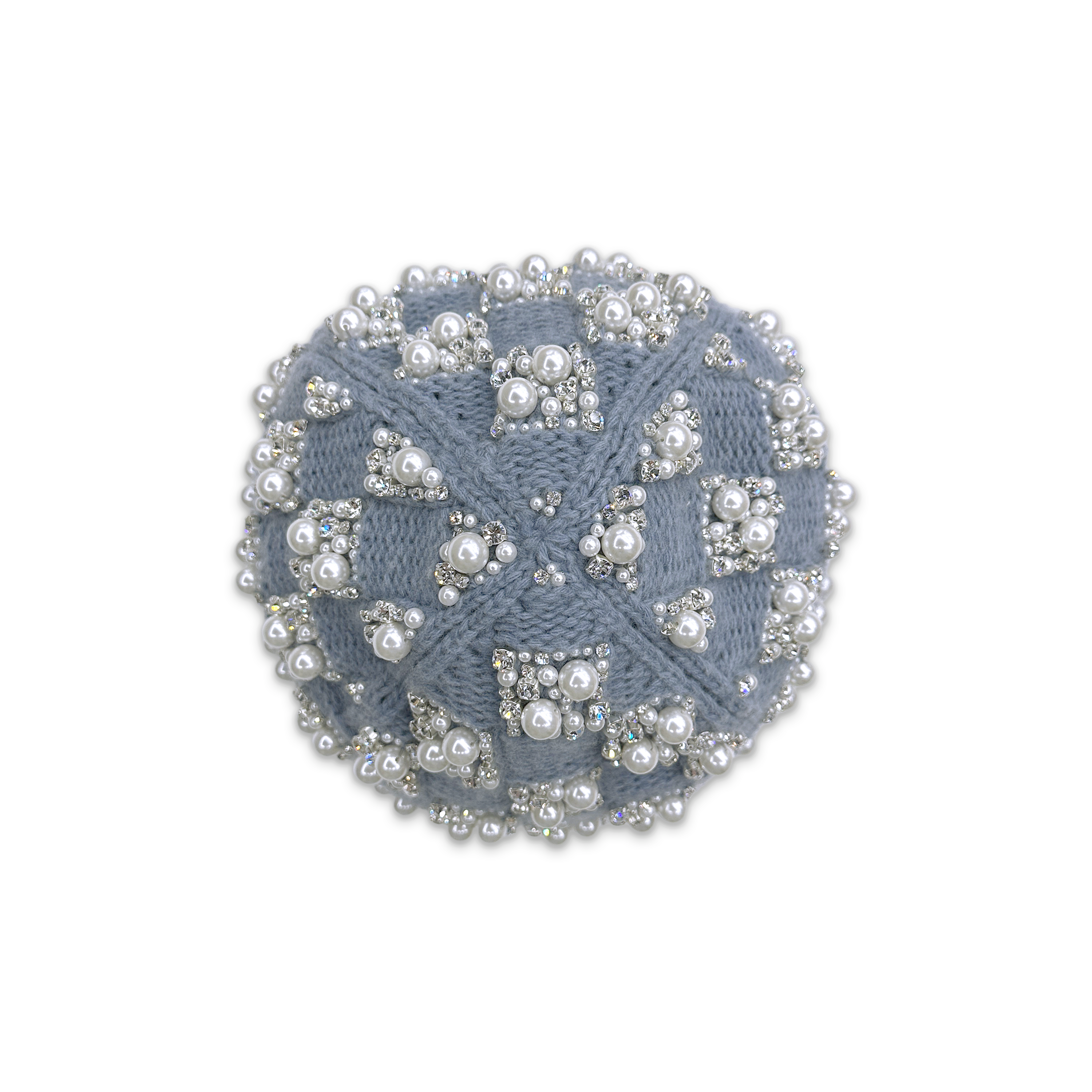 Louis Vuitton, Pearl Embellished Knit Beanie "Blue"